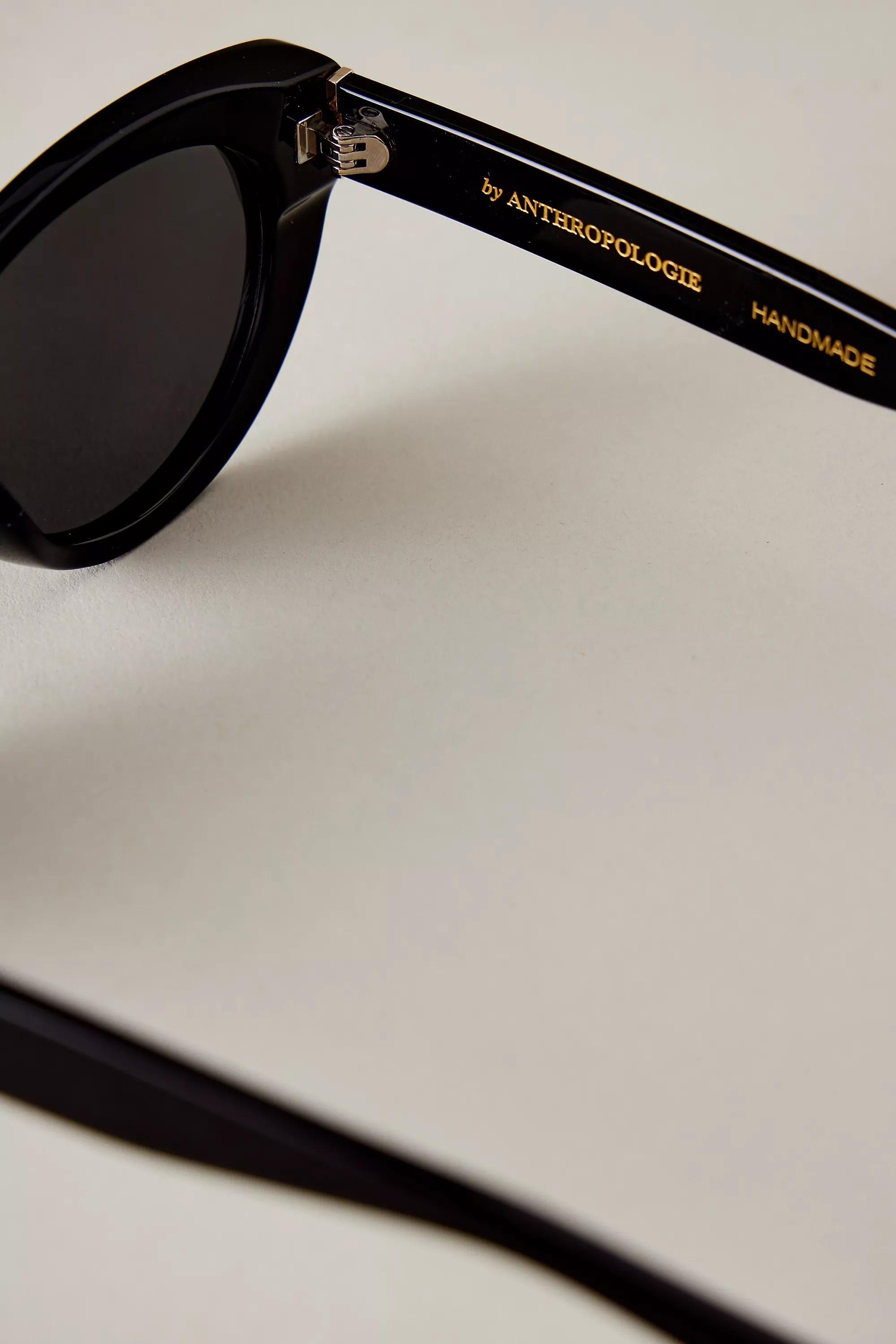 The Fleur Cat Eye Polarised Sunglasses, Black, A501_0001, large image number 3