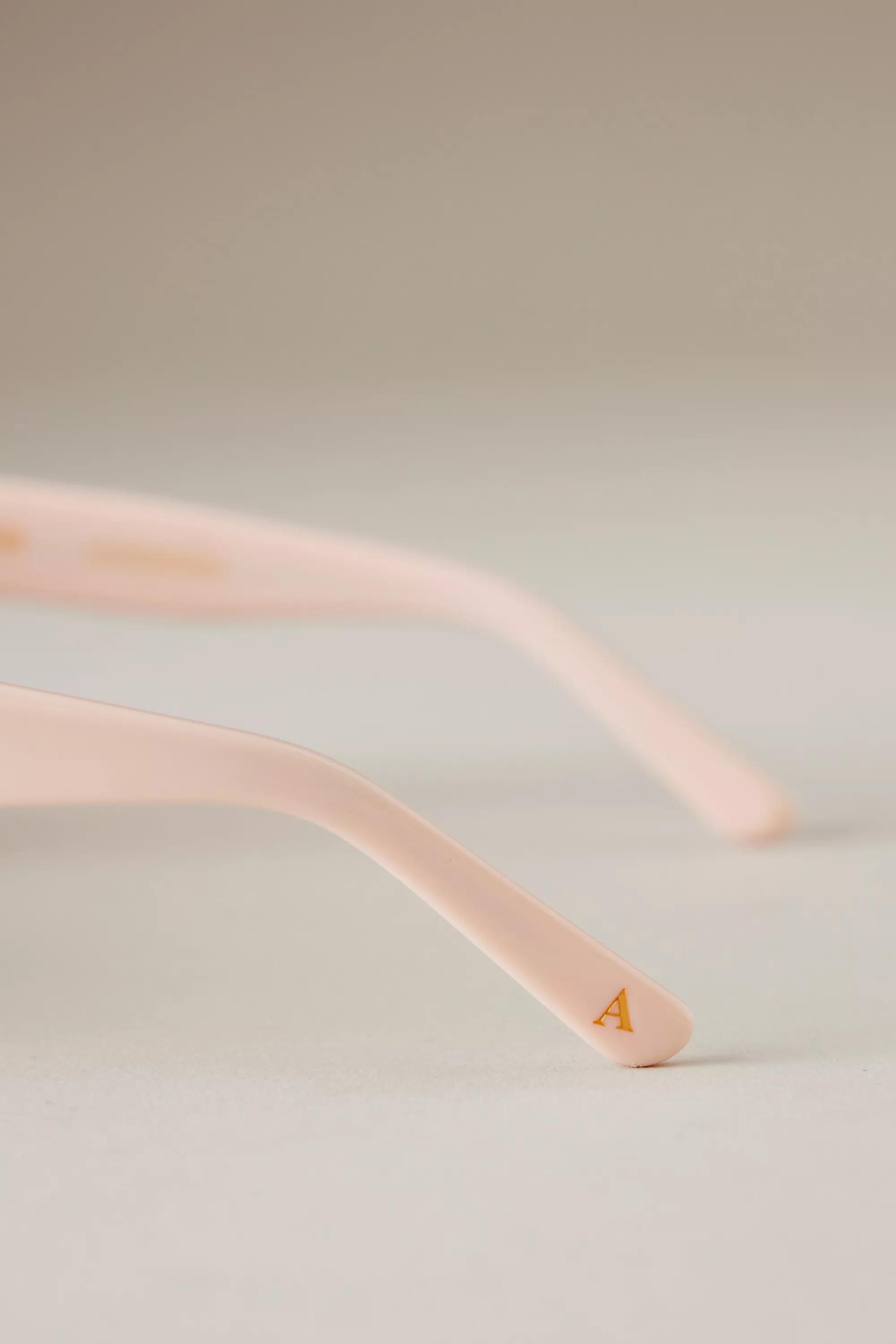 By Anthropologie The Fleur Cat Eye Polarised Sunglasses, Cream, A501_0012, large image number 2