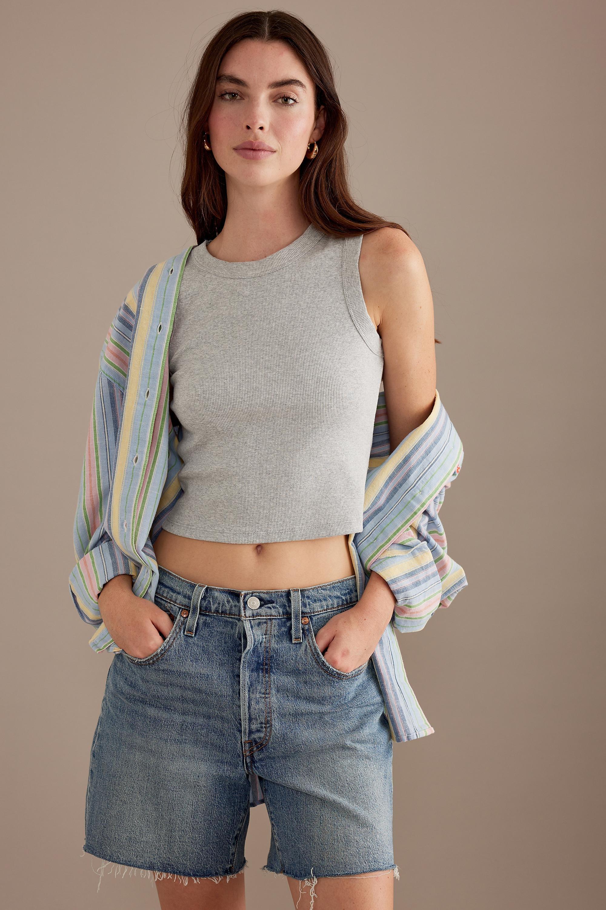 The Rib City Racer Tank Top, Grey, A501_0004, medium