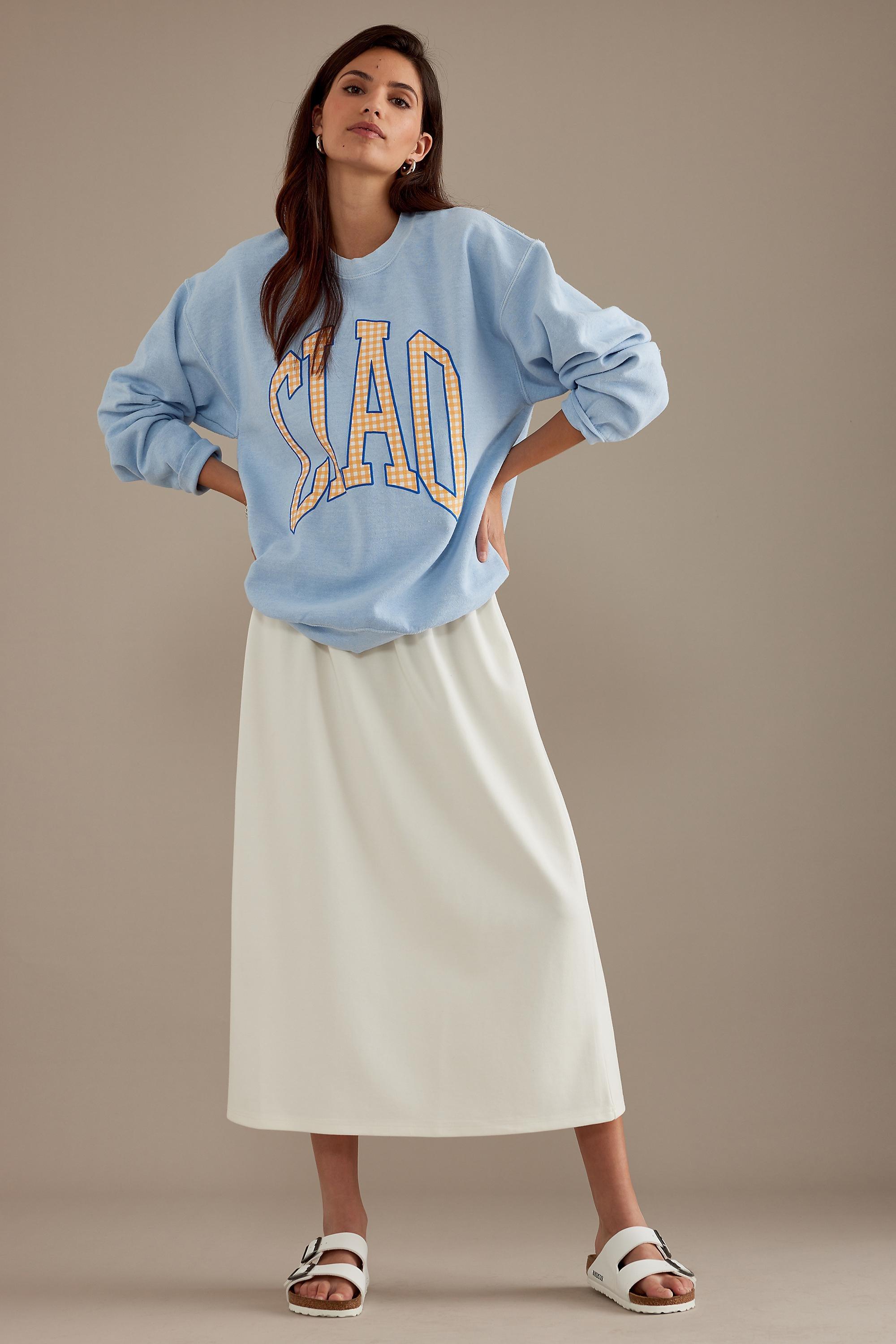Anthropologie Graphic Print Oversized Casual, Blue, , large image number 1