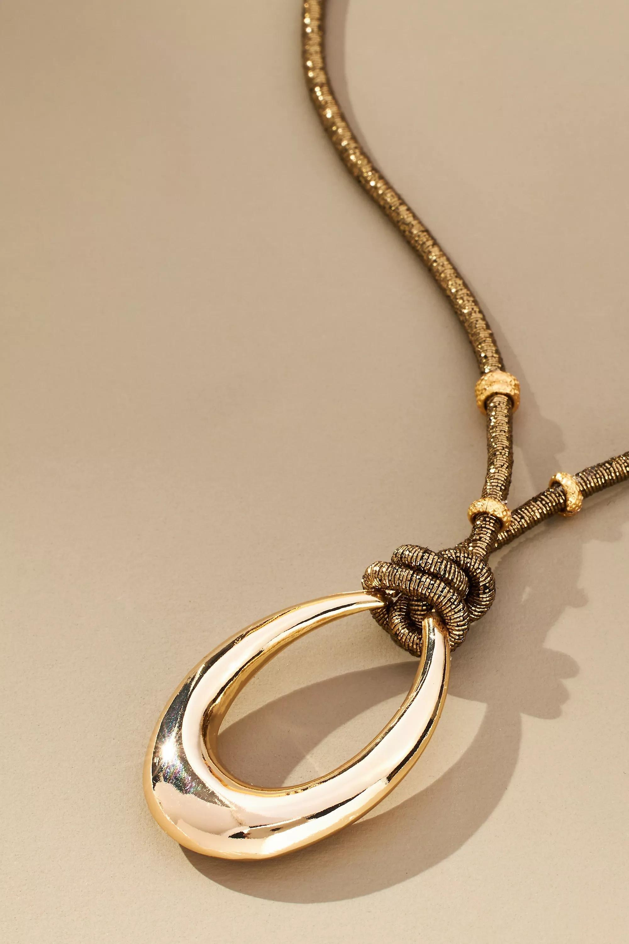 Nakamol Oval Pendant Cord Necklace, Bronze, A501_0027, large image number 4