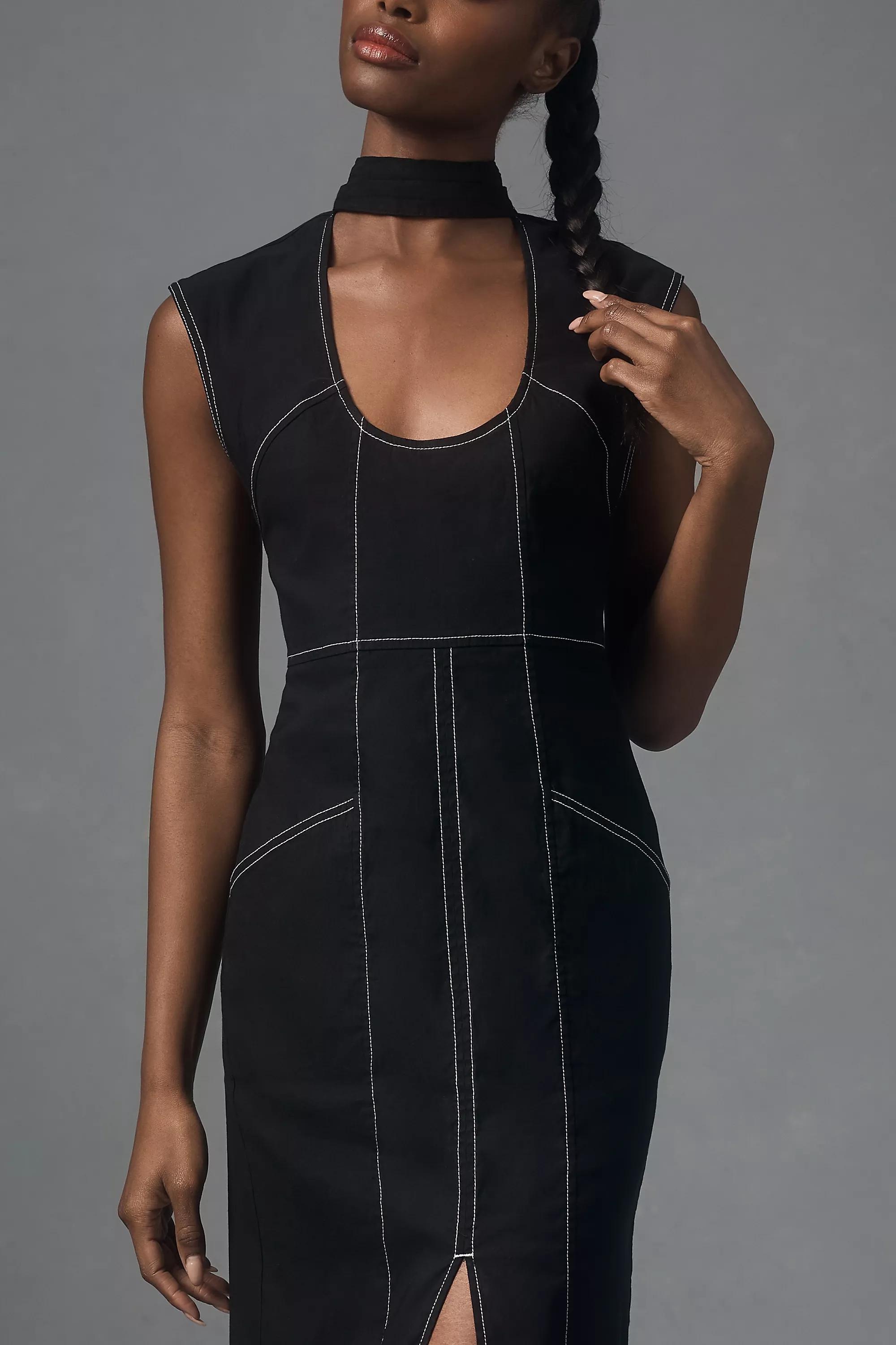 Anthropologie Cutout Midi, Black, , large image number 1
