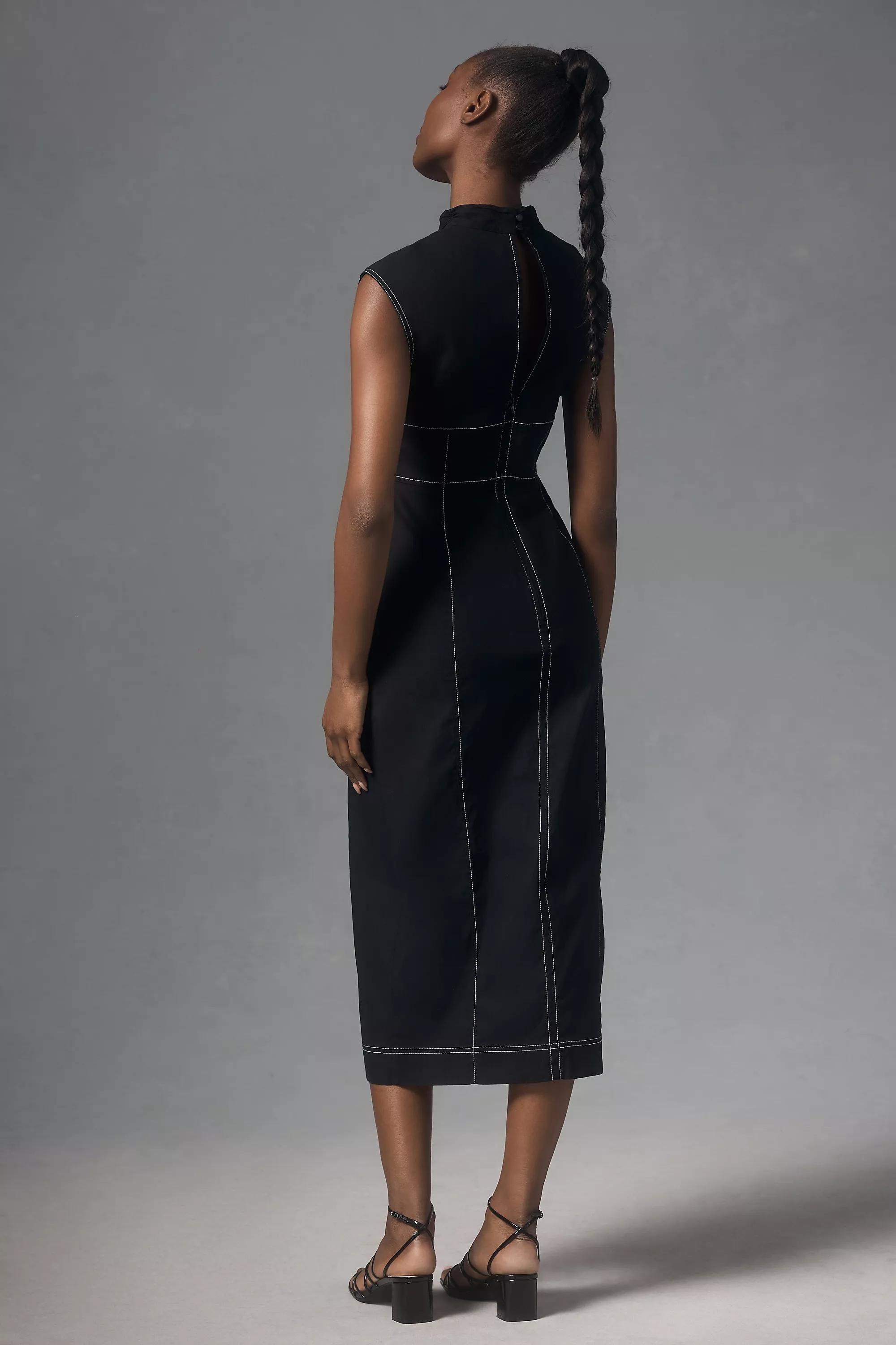 Anthropologie Cutout Midi, Black, , large image number 2