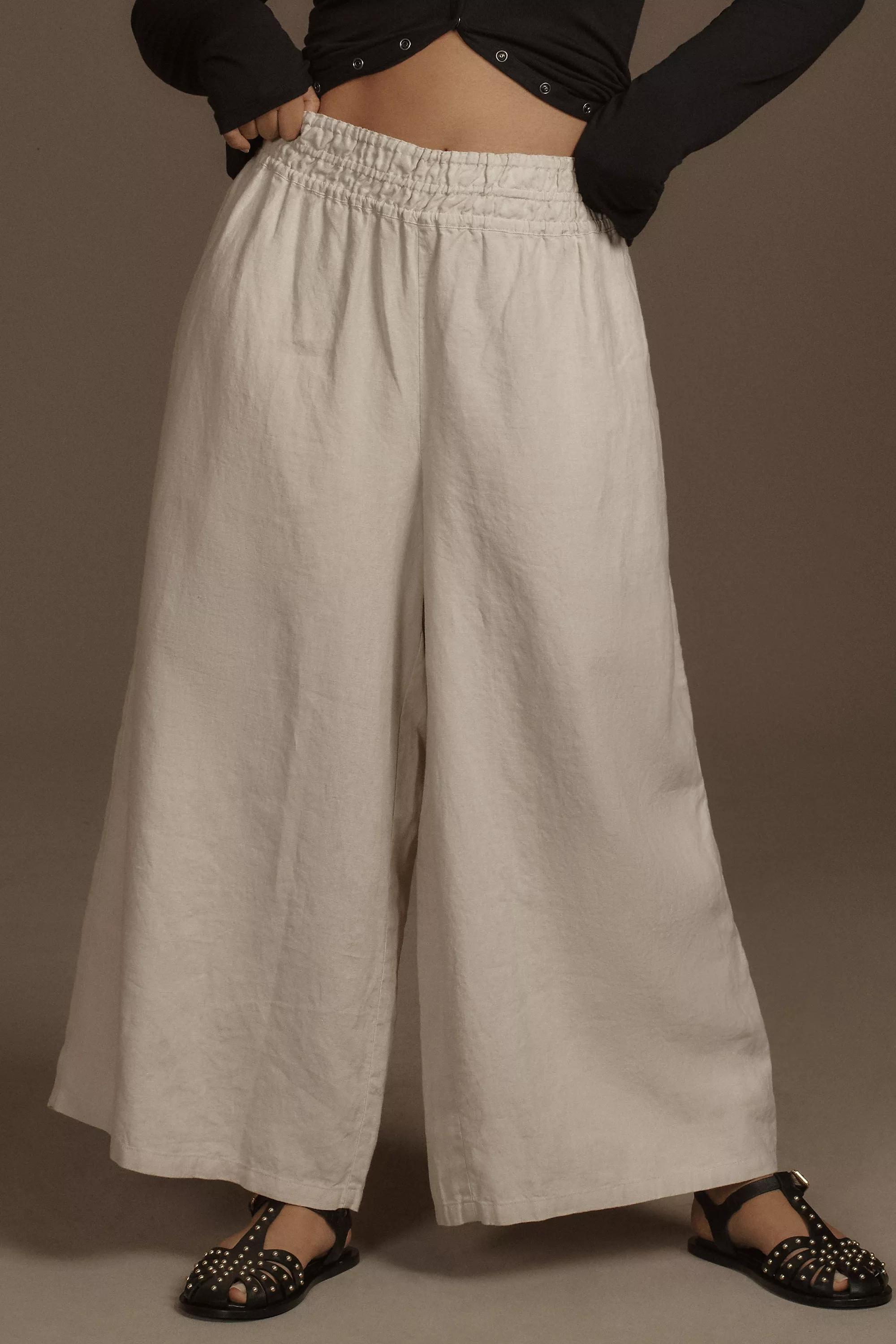 The Somerset Pull-On Linen Trousers, Cream, , large image number 5