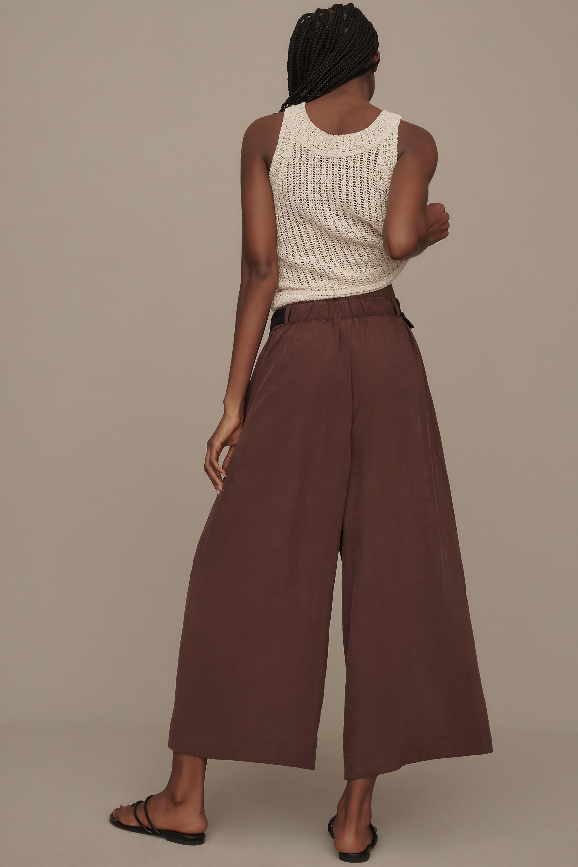 Anthropologie Plain Casual Trousers, Brown, , large image number 2