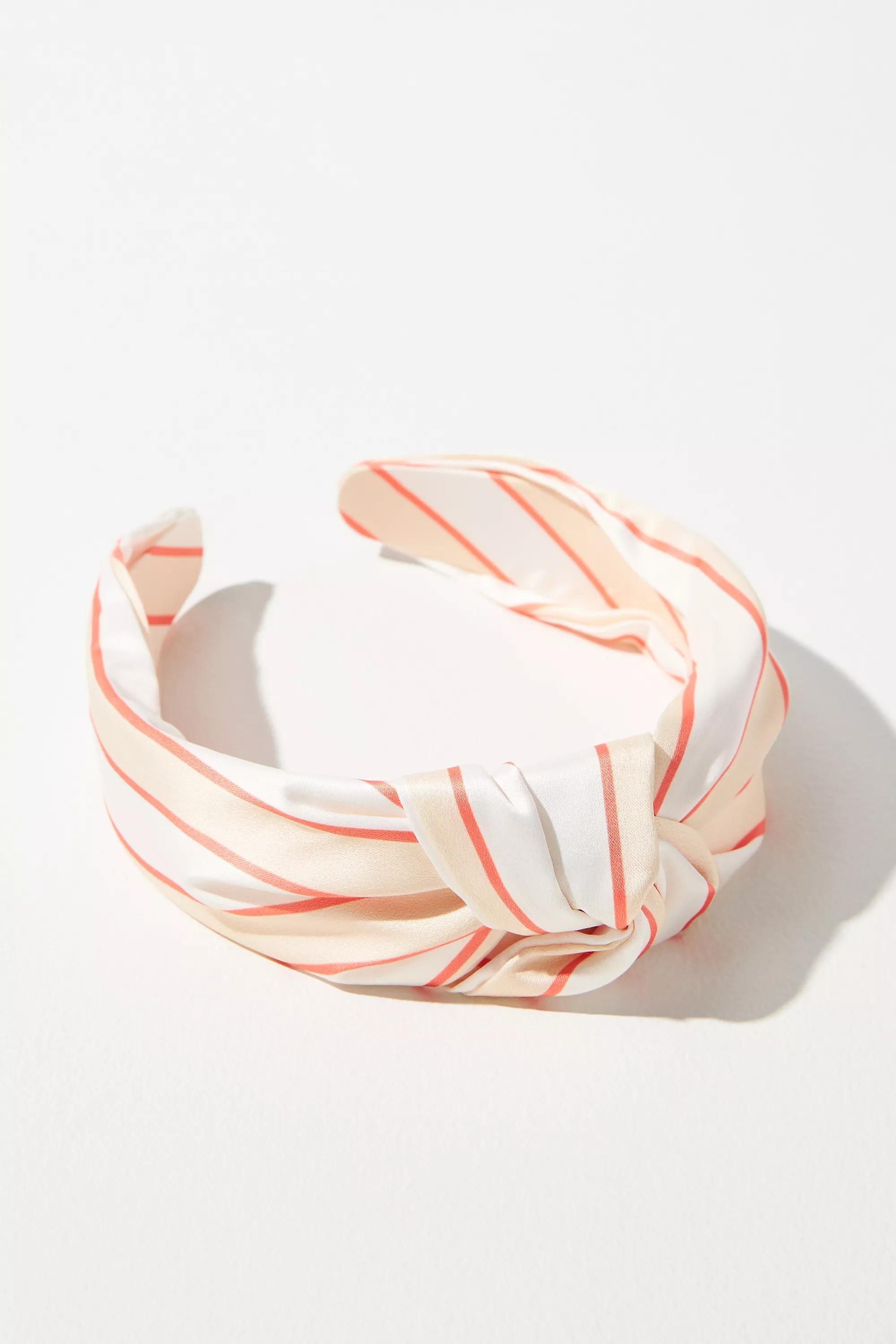 Everly Striped Knot Headband, Yellow, A501_0072, large image number 0