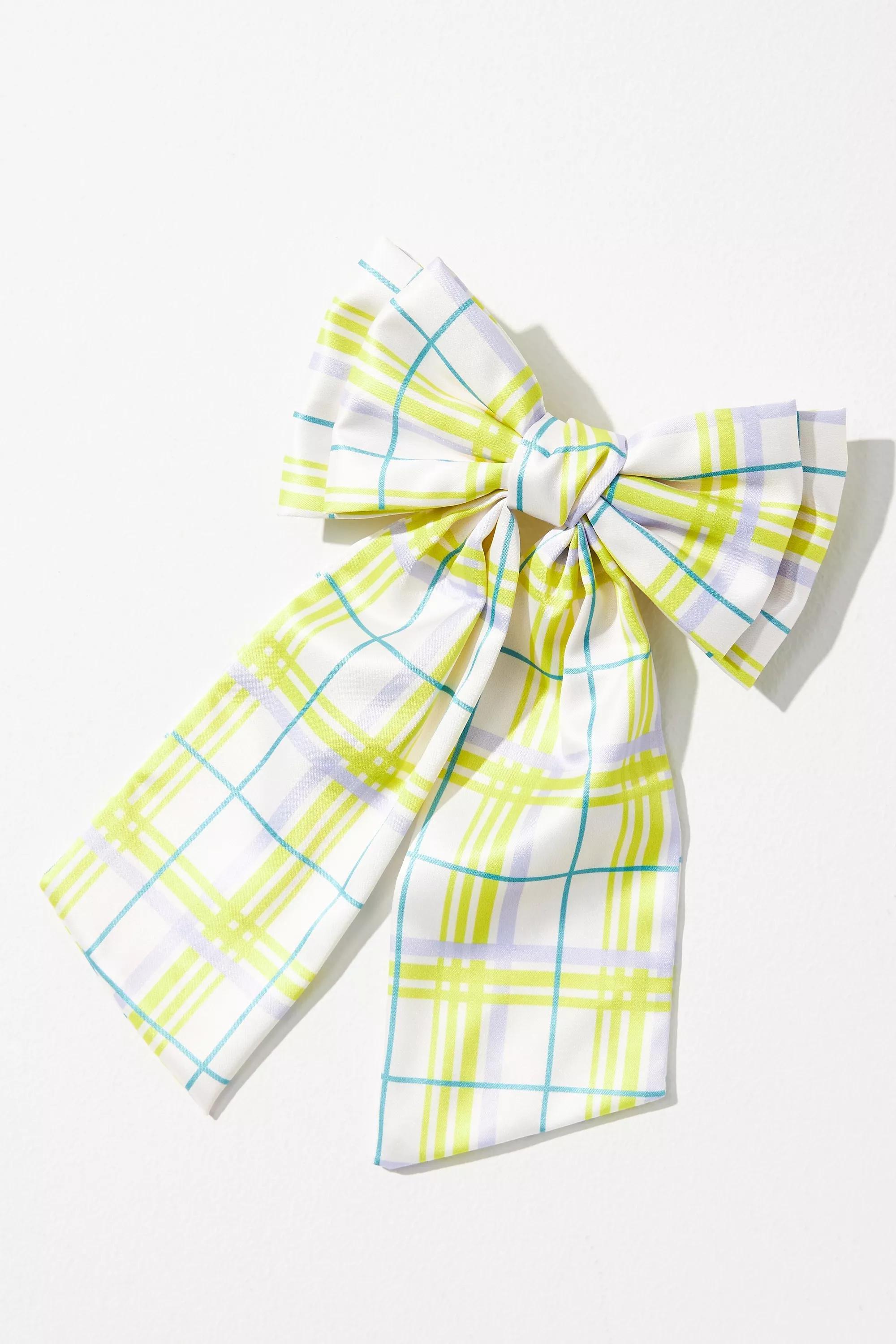 Anthropologie - Patterned Hair Bow, Yellow