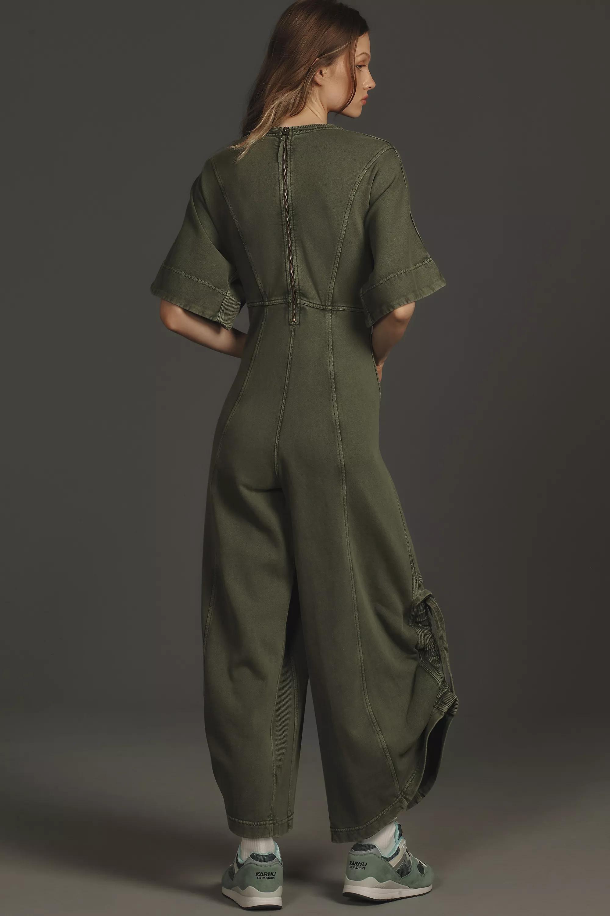 Anthropologie Plain Jumpsuit, Green, , large image number 2