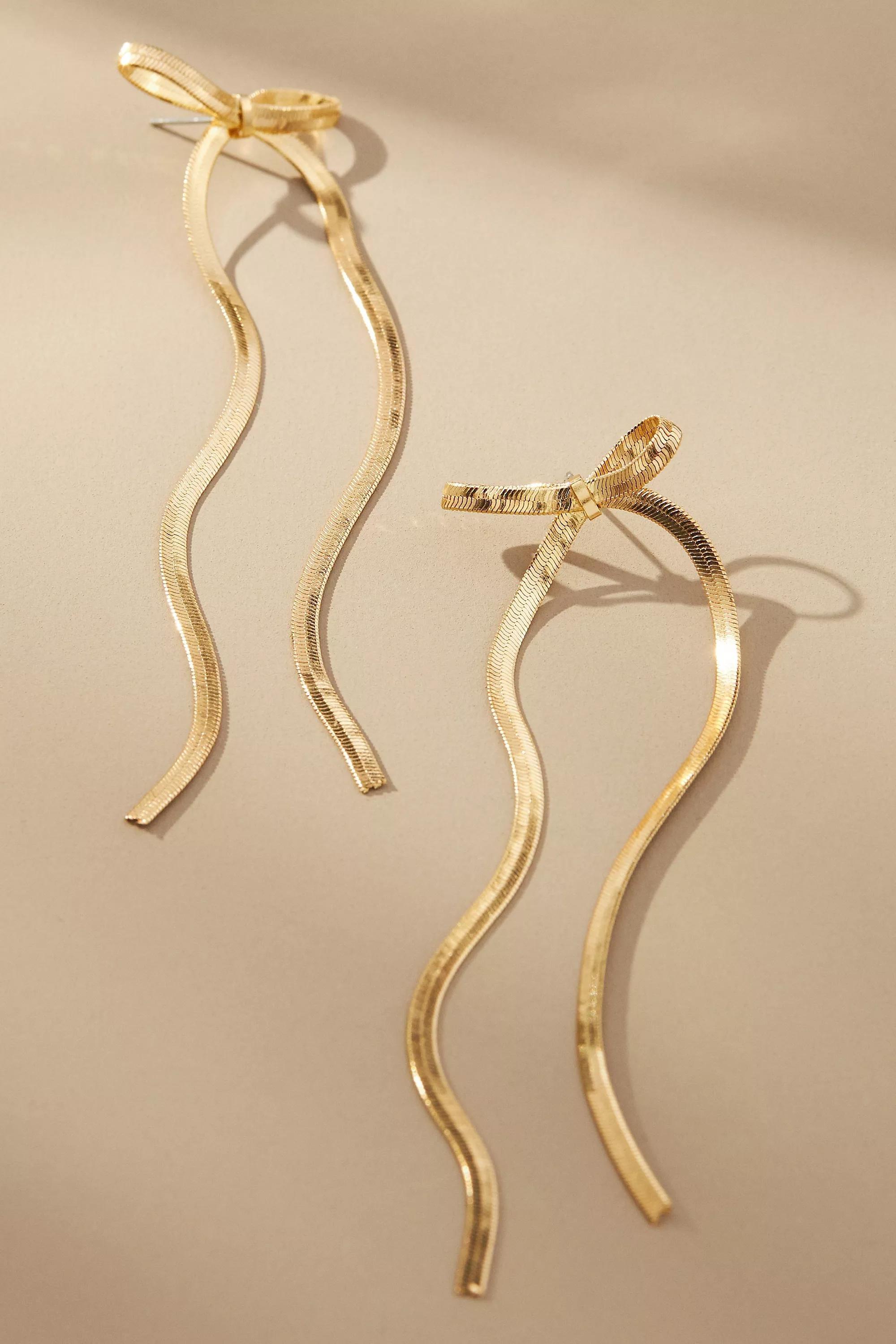 Casa Clara Lisbon Bow Earrings, Gold, A501_0070, large image number 0