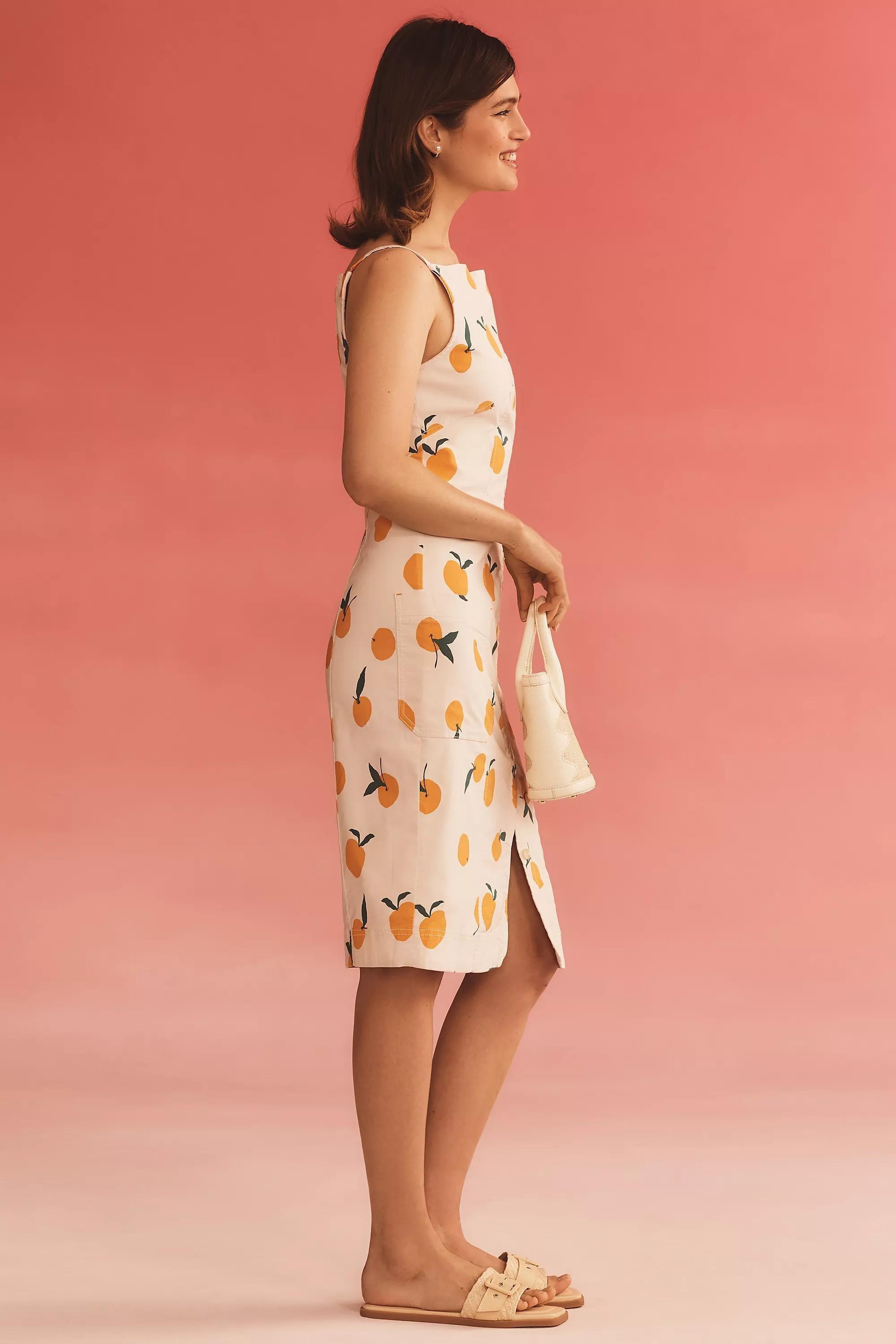 Maeve X Dylan Printed Midi Dress, Orange, A501_0089, large image number 1