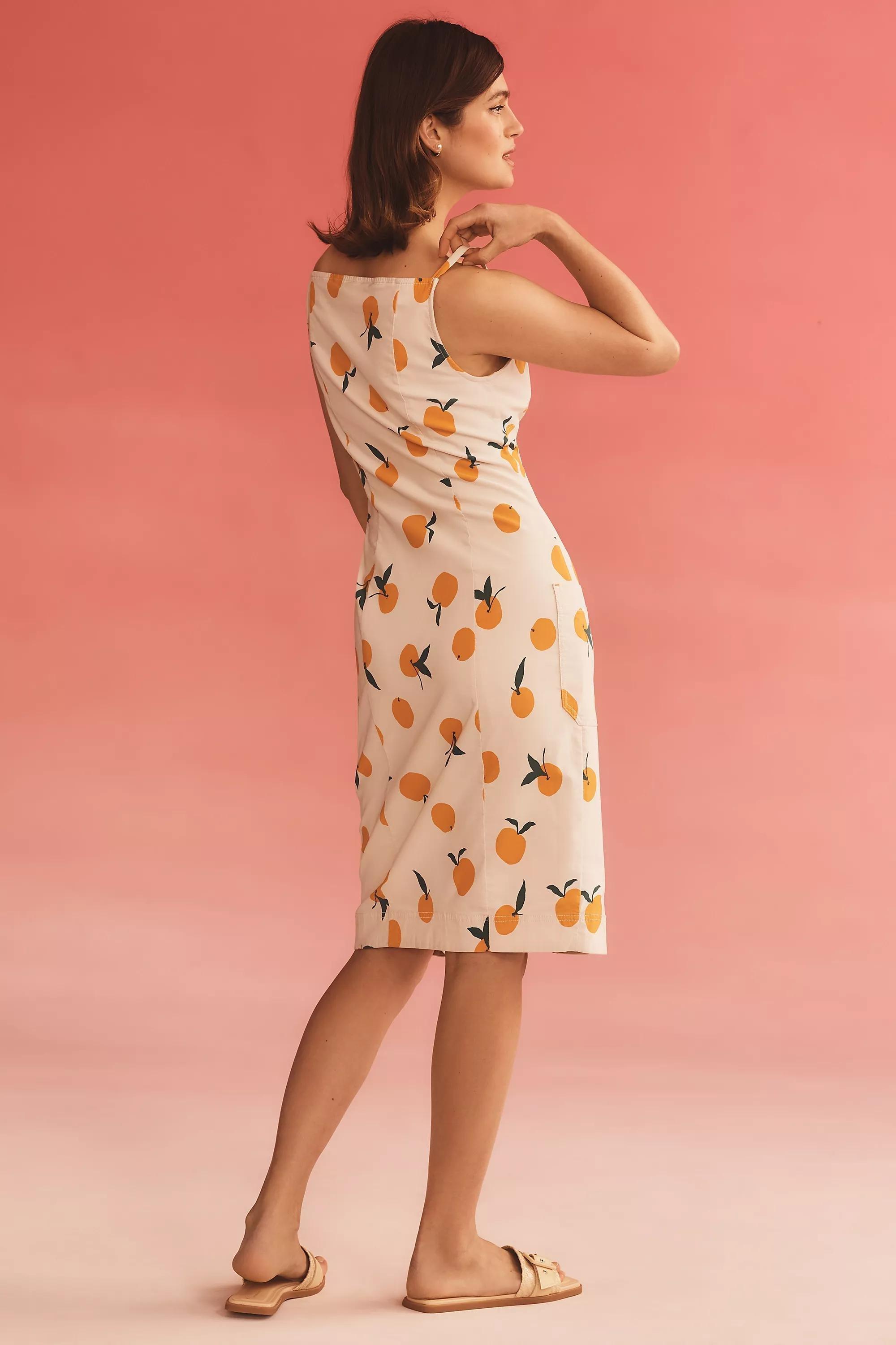 Maeve X Dylan Printed Midi Dress, Orange, A501_0089, large image number 3
