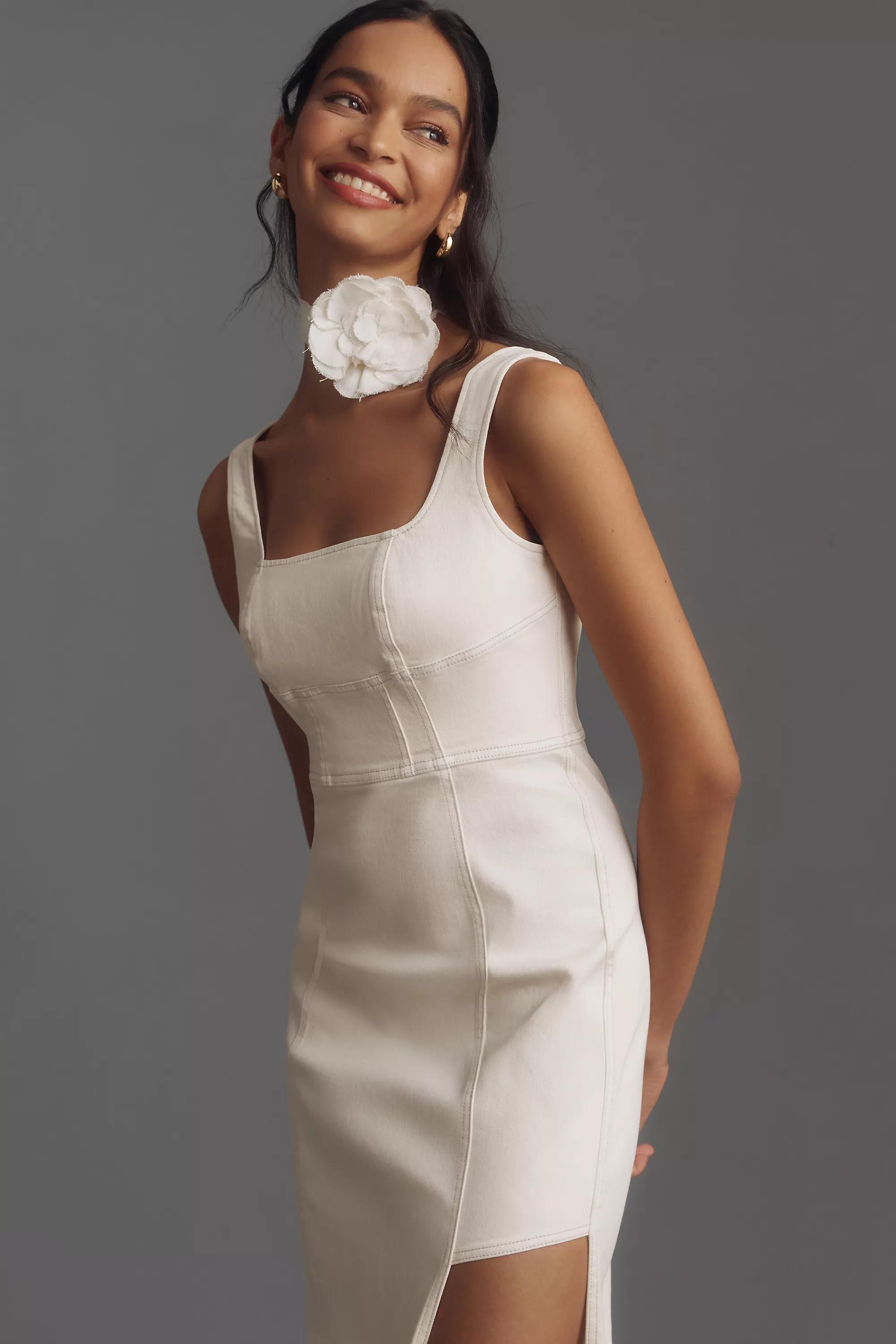 Anthropologie Cutout Midi, White, , large image number 2