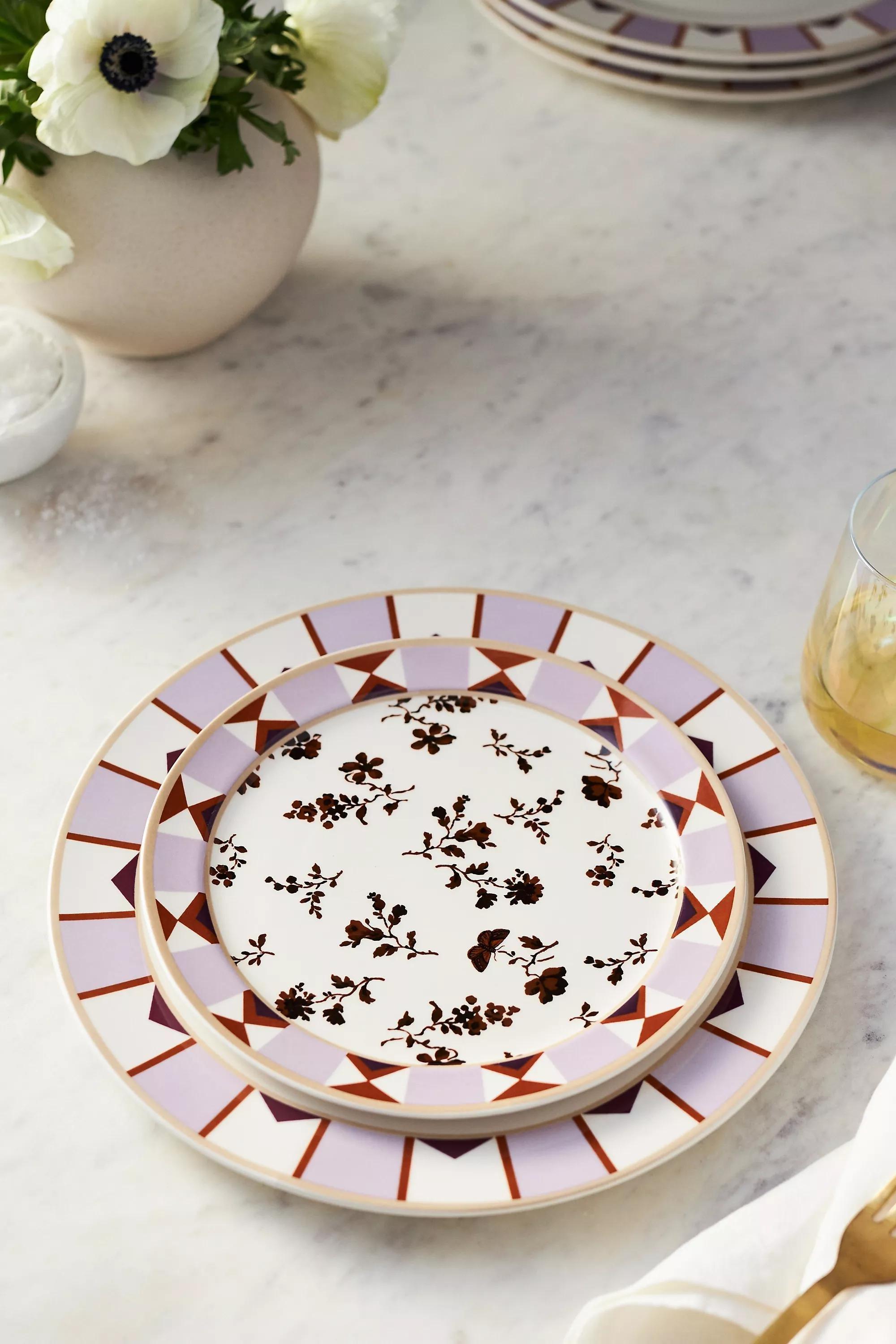 Loren Dessert Plate, Purple, A501_0104, medium