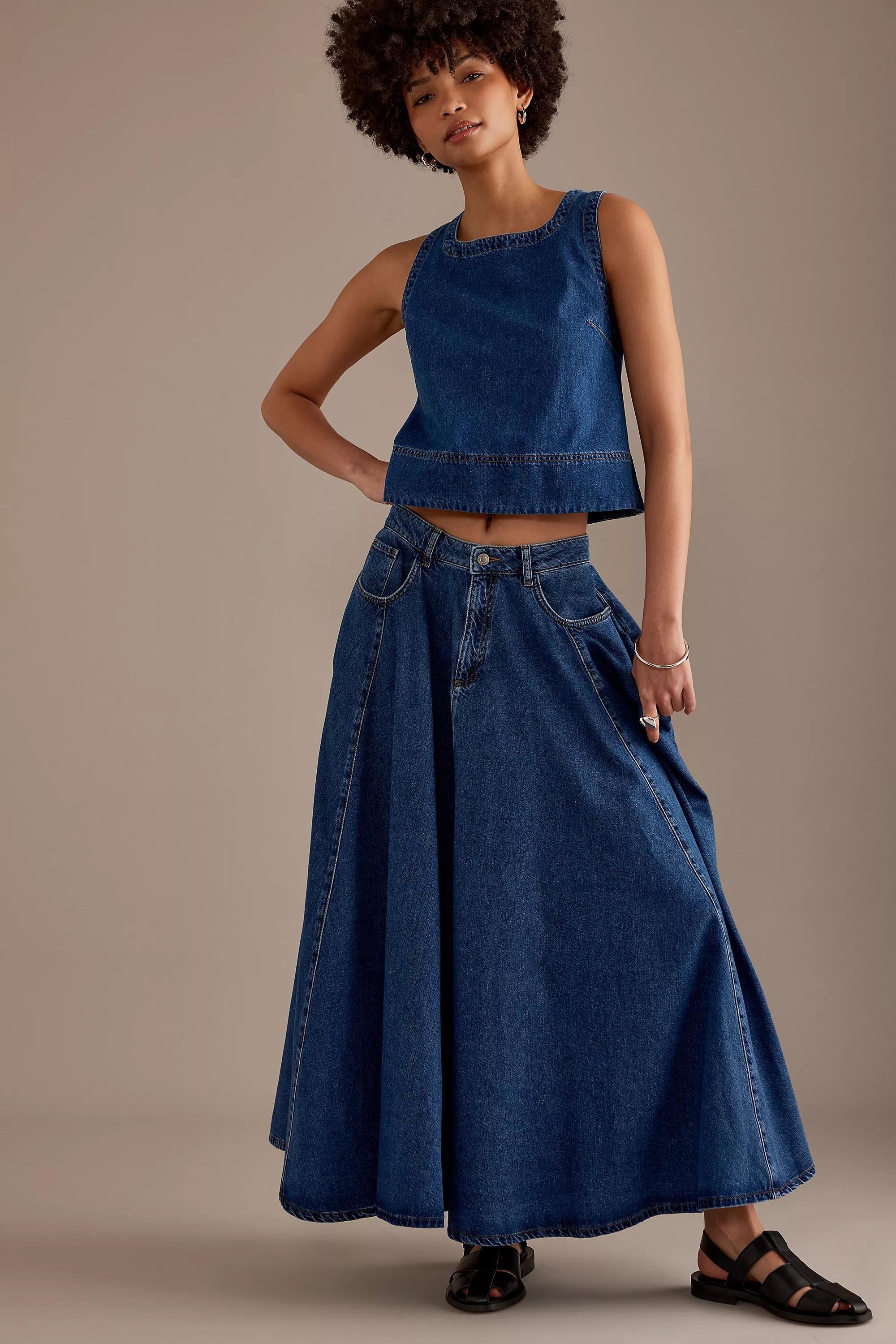 Aligne Luna Denim Maxi Skirt, Blue, , large image number 4