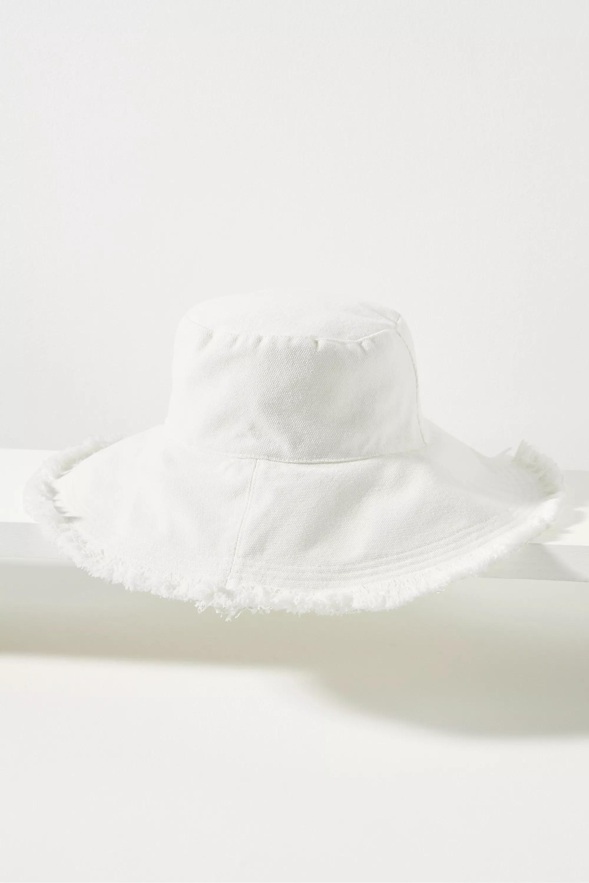 Frayed Woven Bucket Hat, Ivory, A501_0011, large image number 3