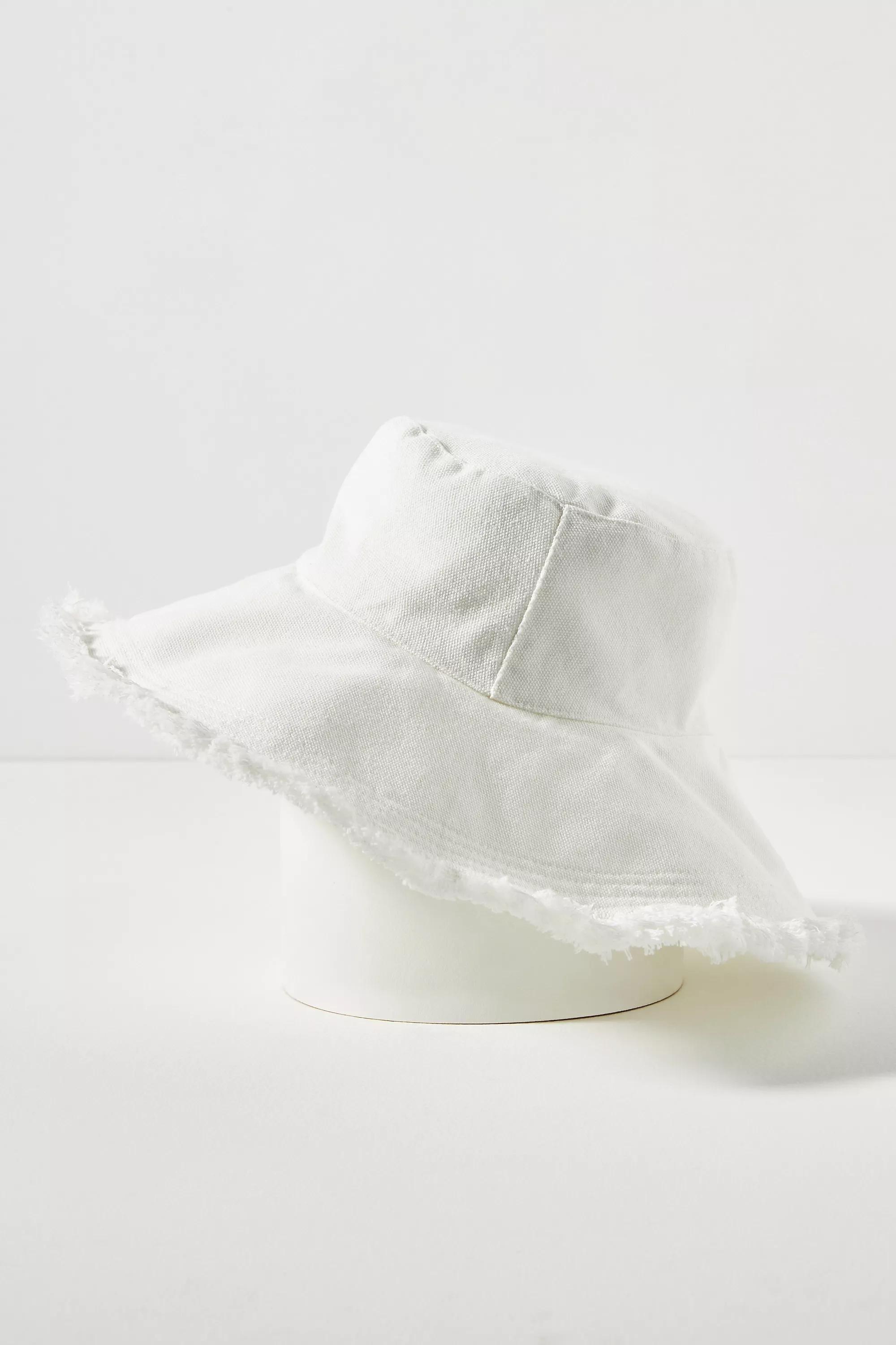 Frayed Woven Bucket Hat, Ivory, A501_0011, large image number 4