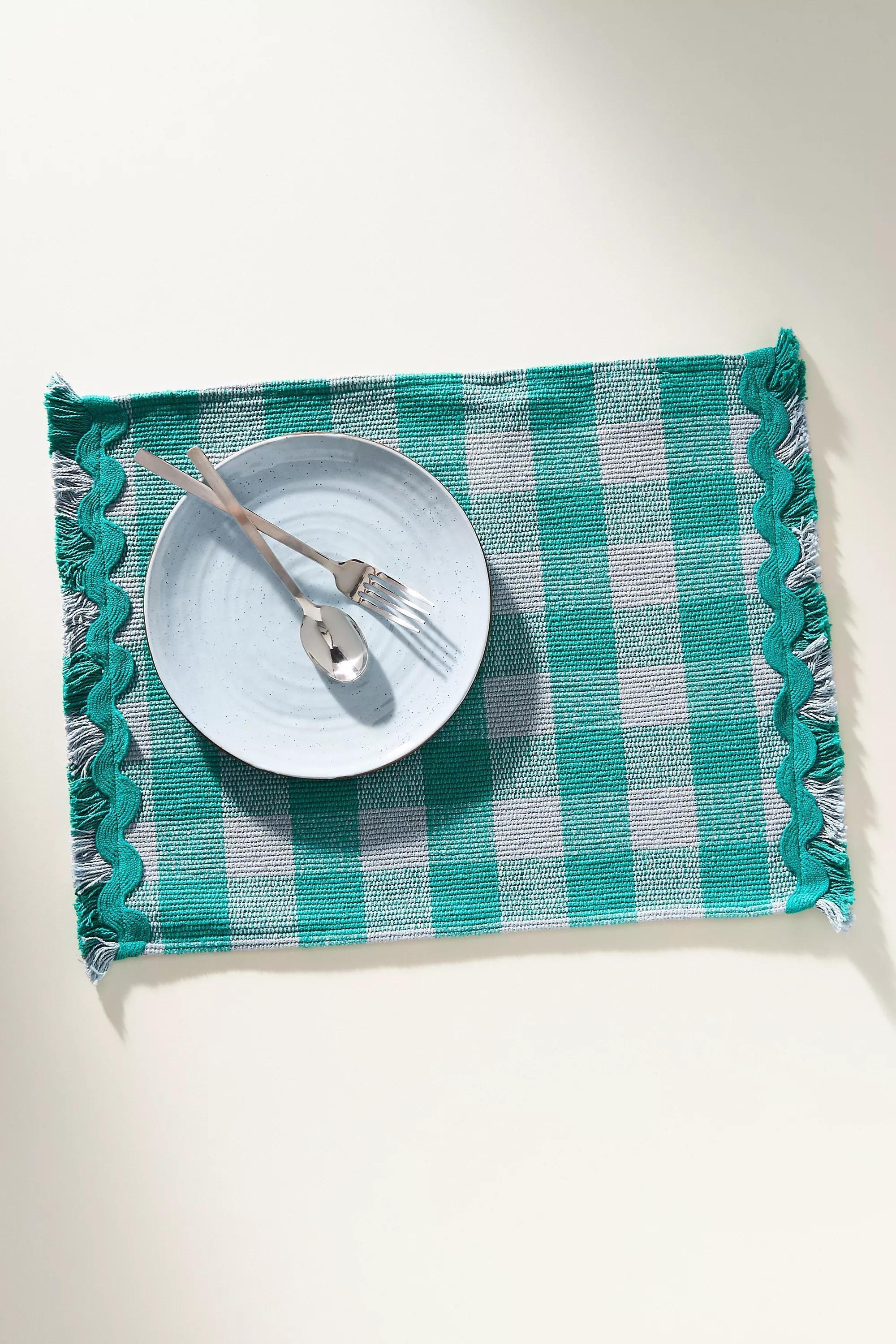 Helana Woven Placemat, Blue, A501_0049, large image number 0