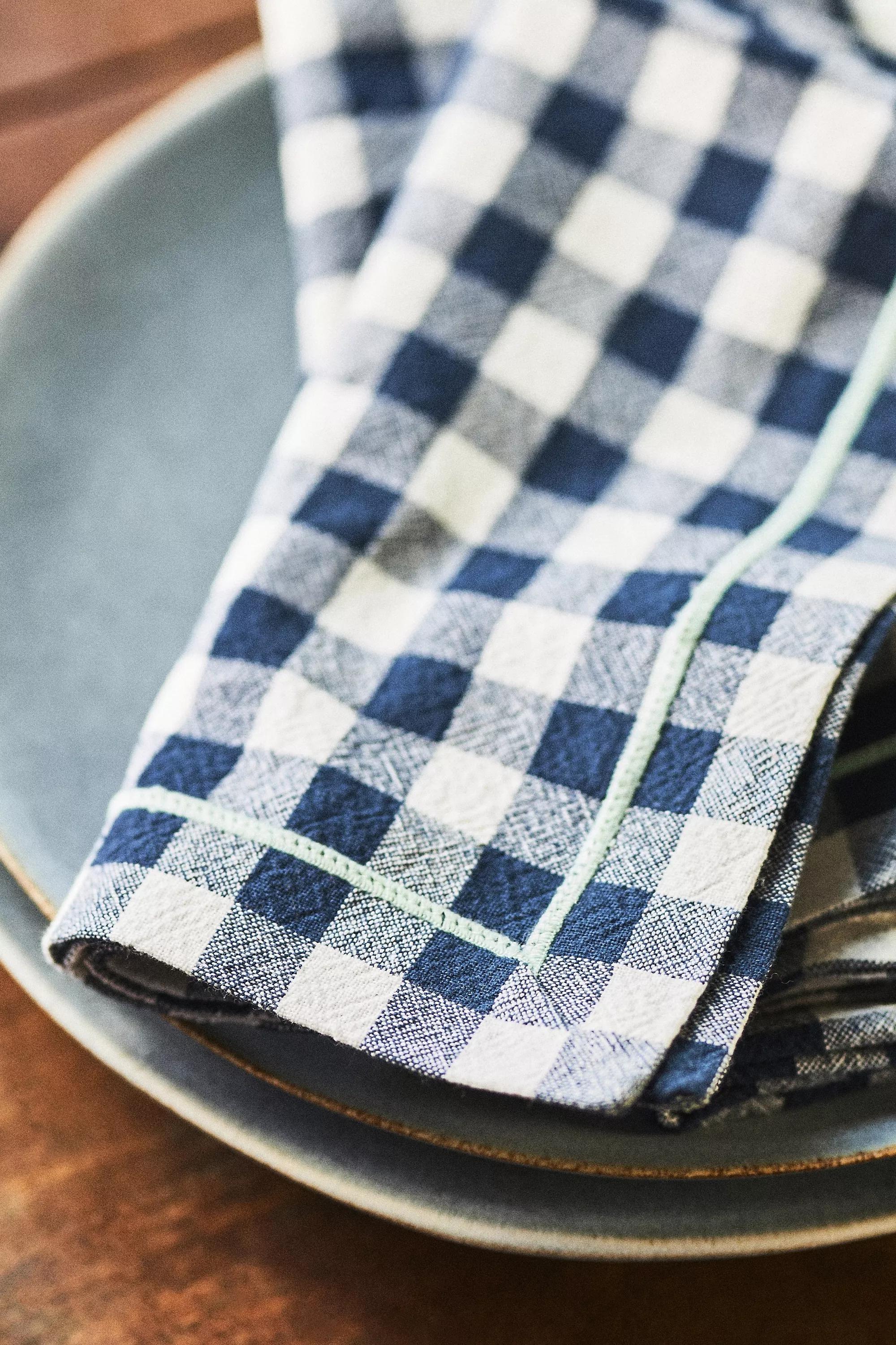 Ginny Napkins - Set Of 4, Navy, A501_0041, large image number 1