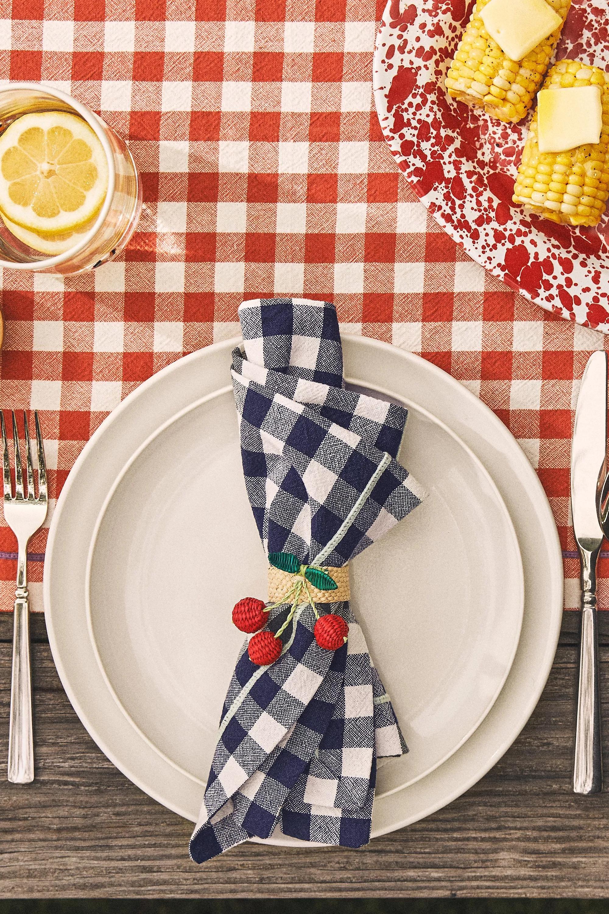 Ginny Napkins - Set Of 4, Navy, A501_0041, large image number 3