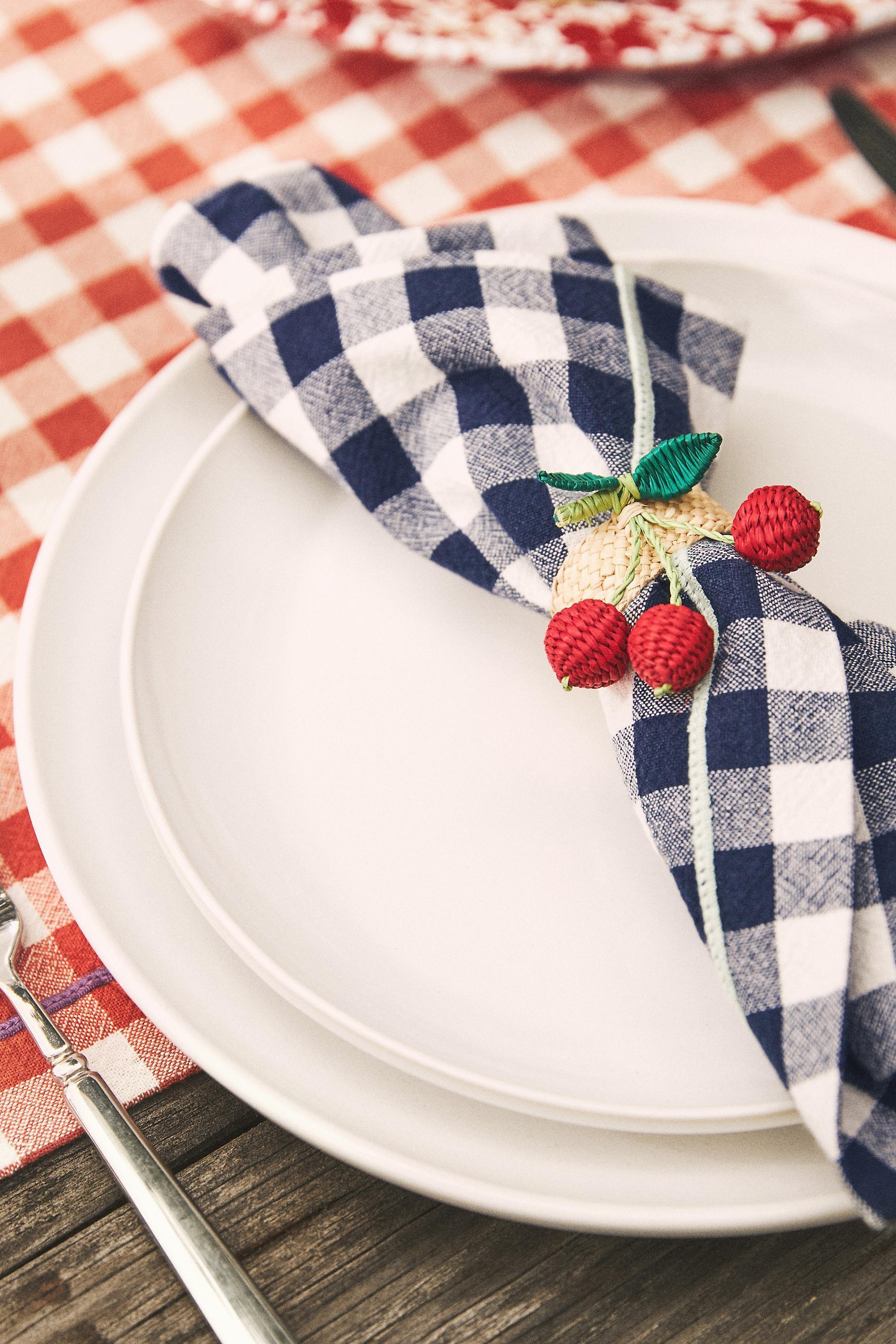 Ginny Napkins - Set Of 4, Navy, A501_0041, large image number 4