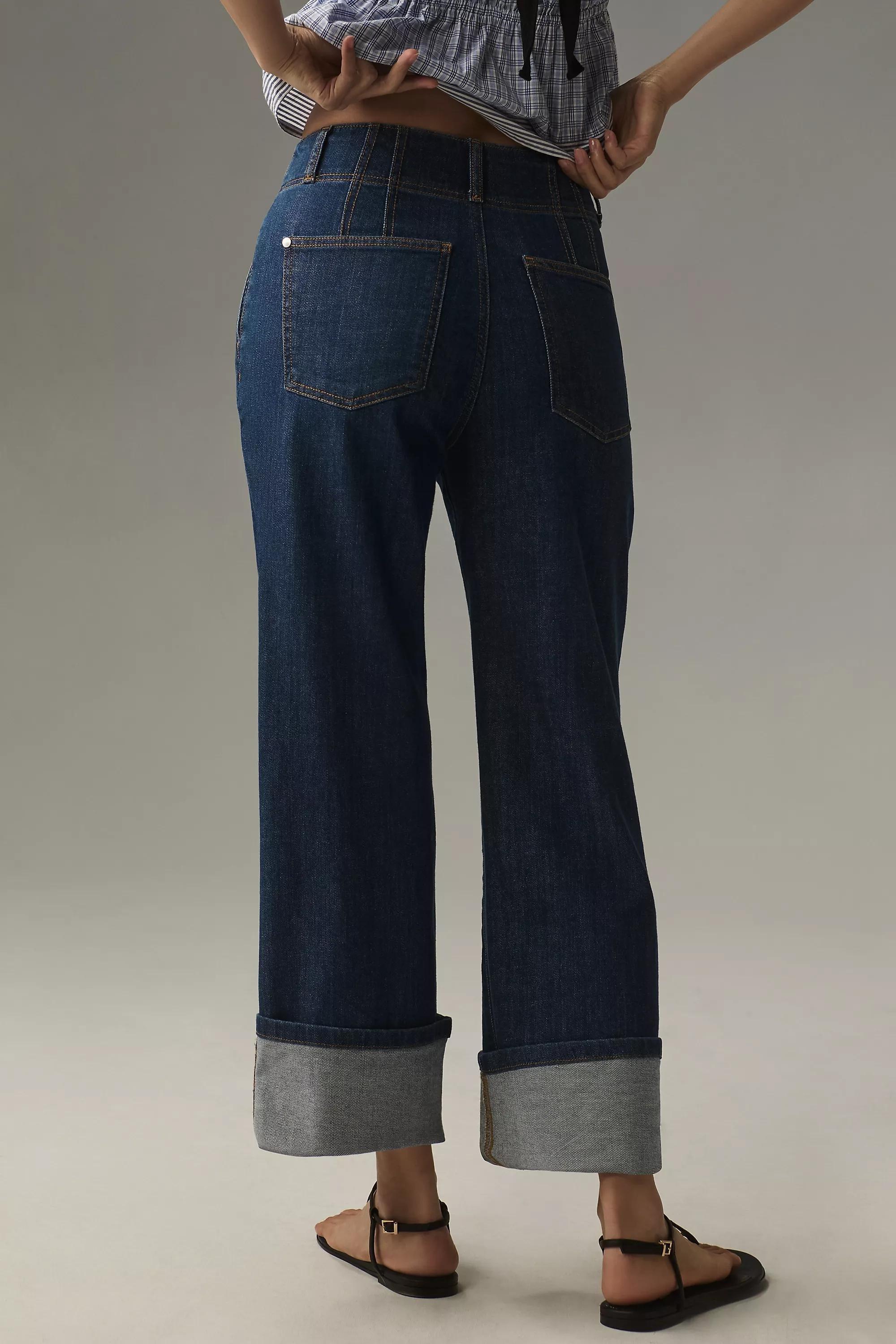 Pilcro Relaxed Straight-Leg Jeans, Navy, , large image number 3