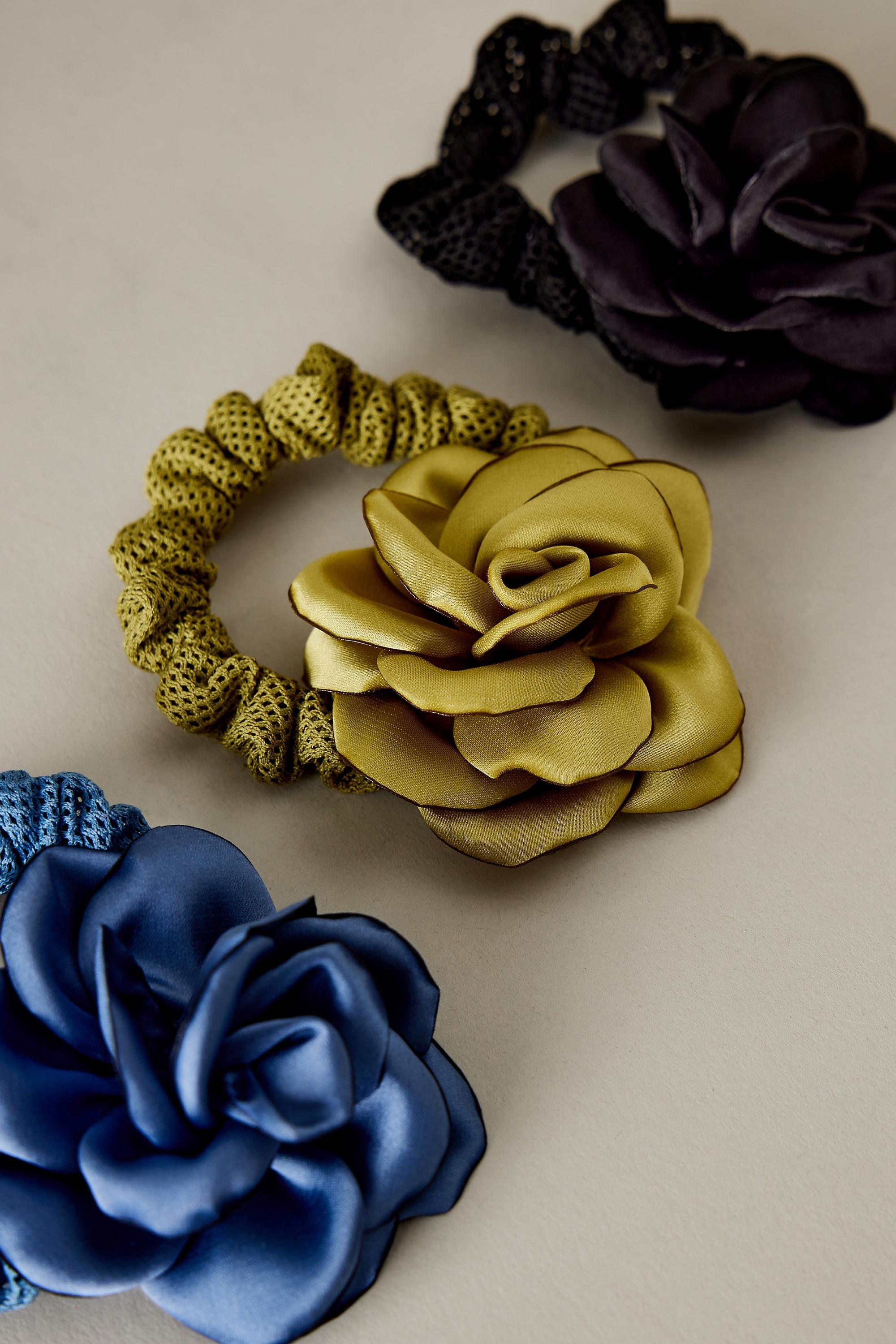 Flower Hair Bobbles, Multicolour, Set Of 3, A501_0040, large image number 0
