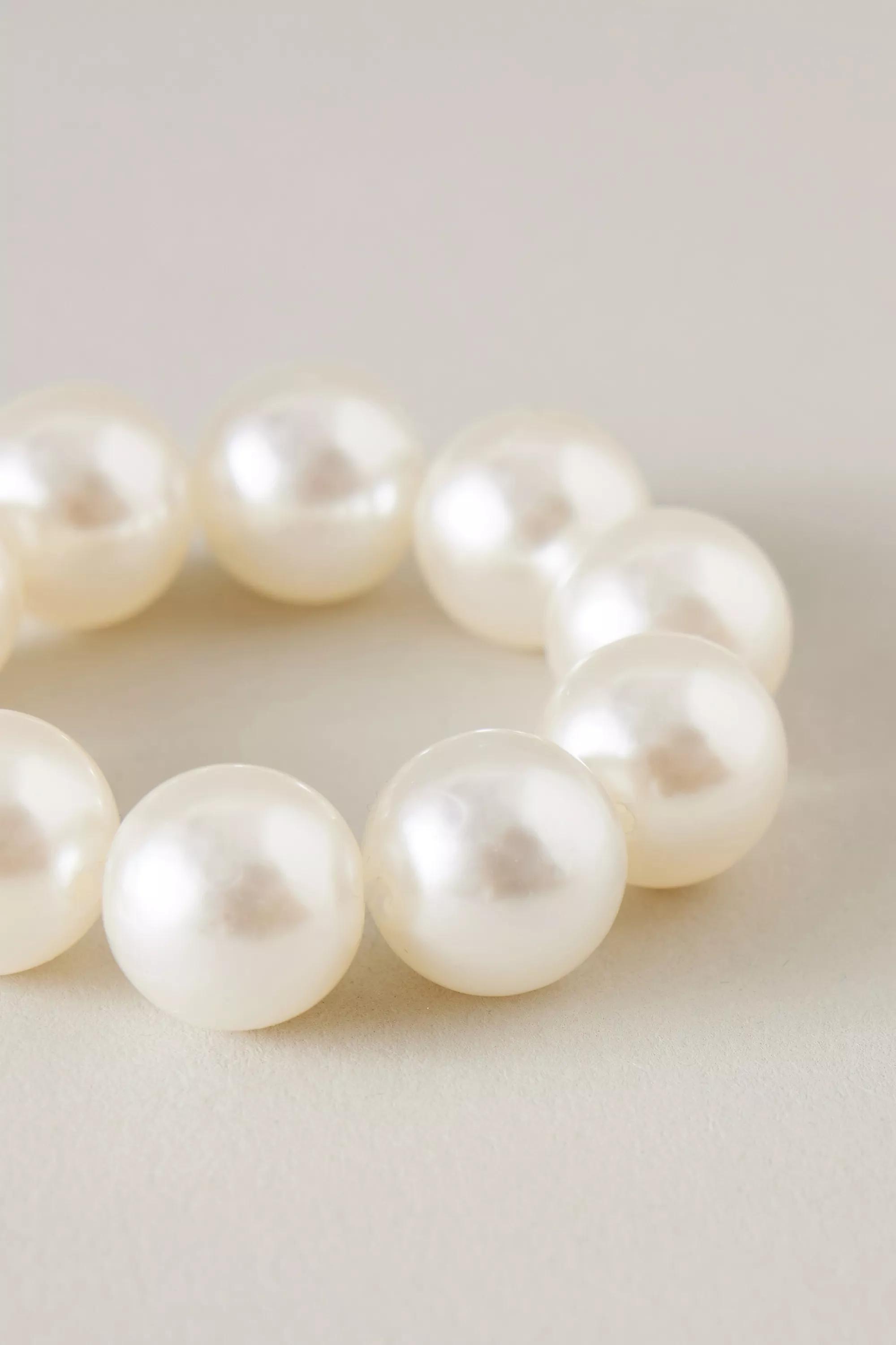 Pearl Hair Bobble, White, A501_0010, large image number 1