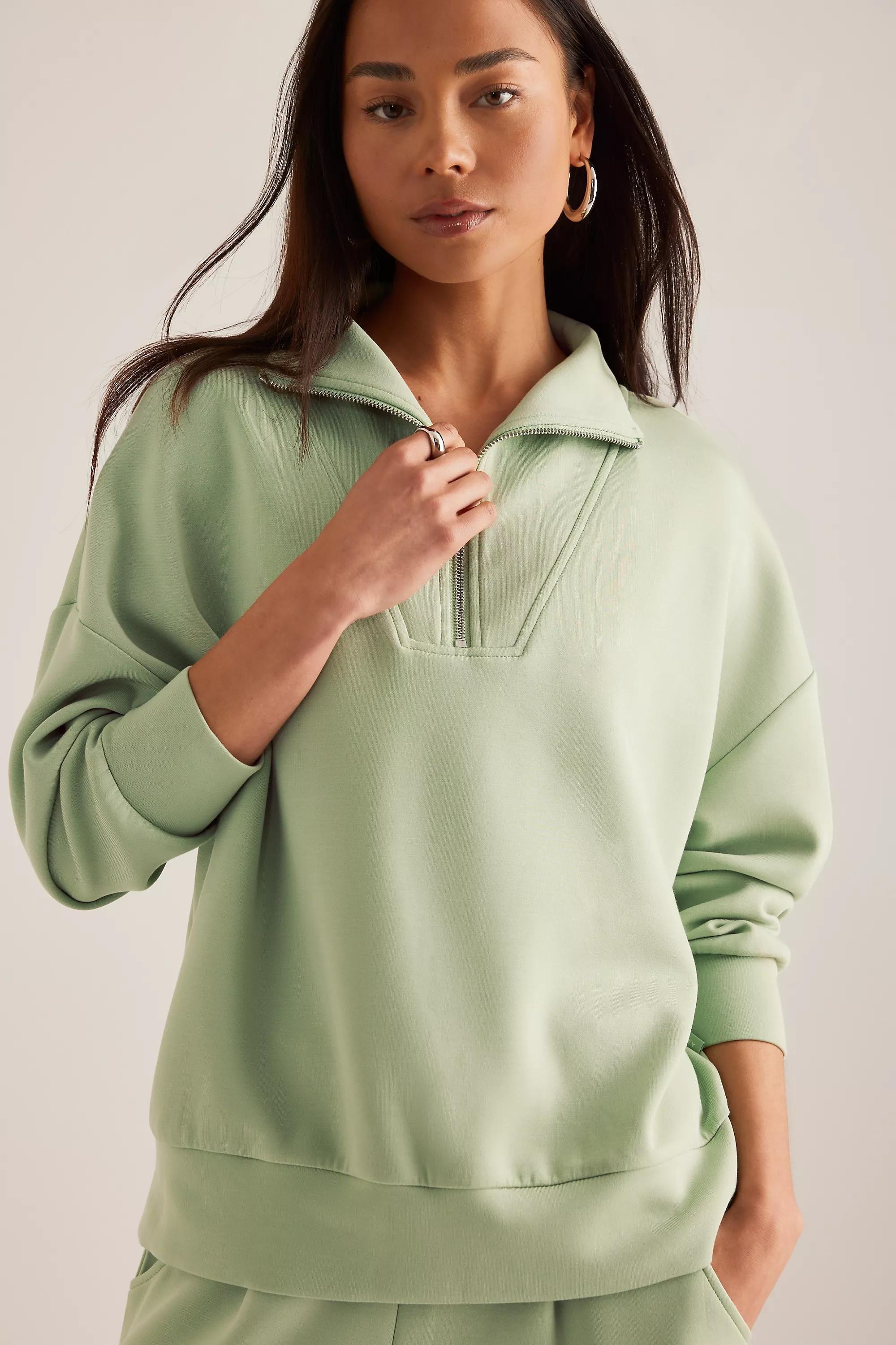 Anthropologie Oversized Casual Hoodie, Green, , large image number 1