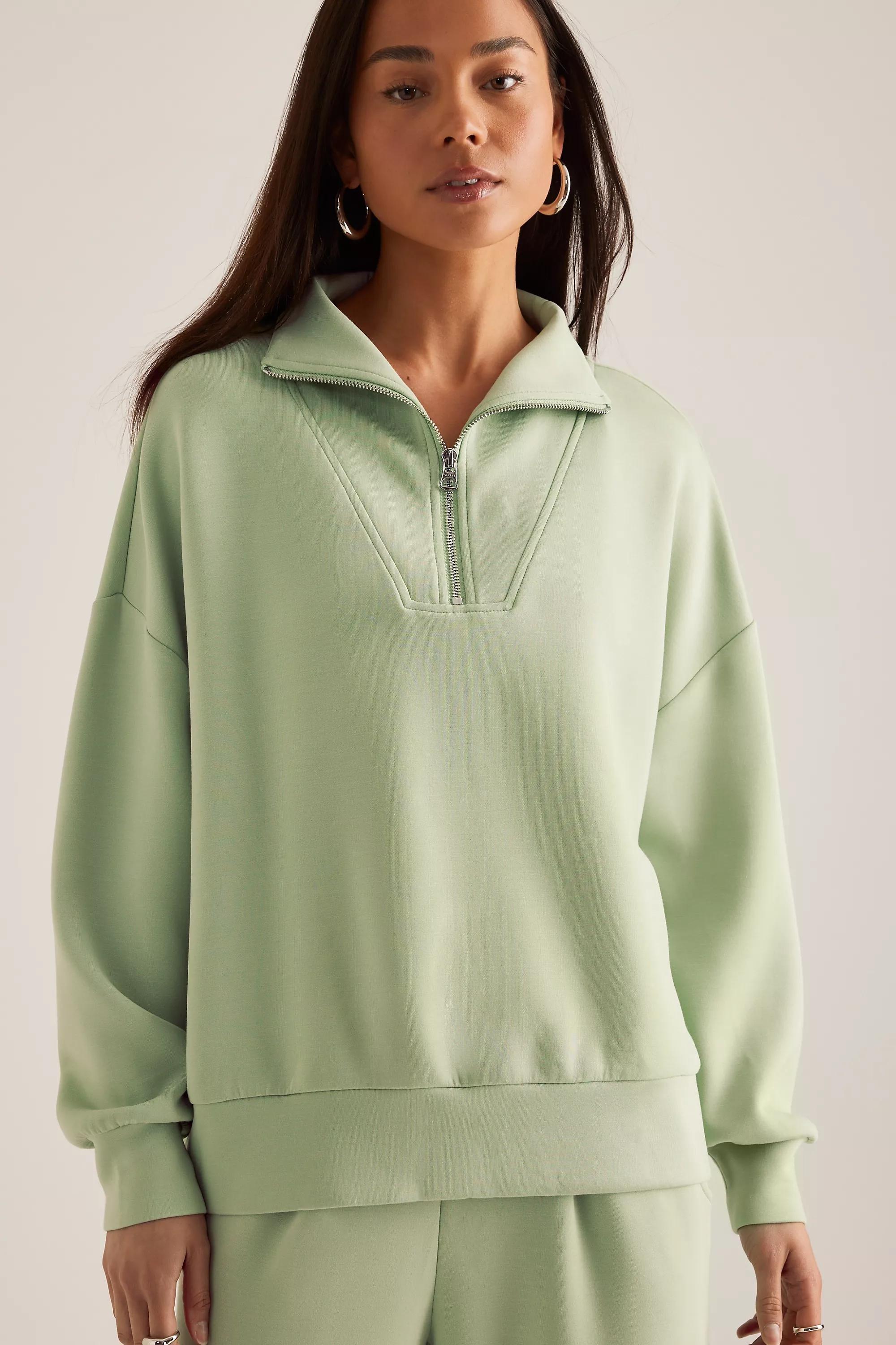 Anthropologie Oversized Casual Hoodie, Green, , large image number 4