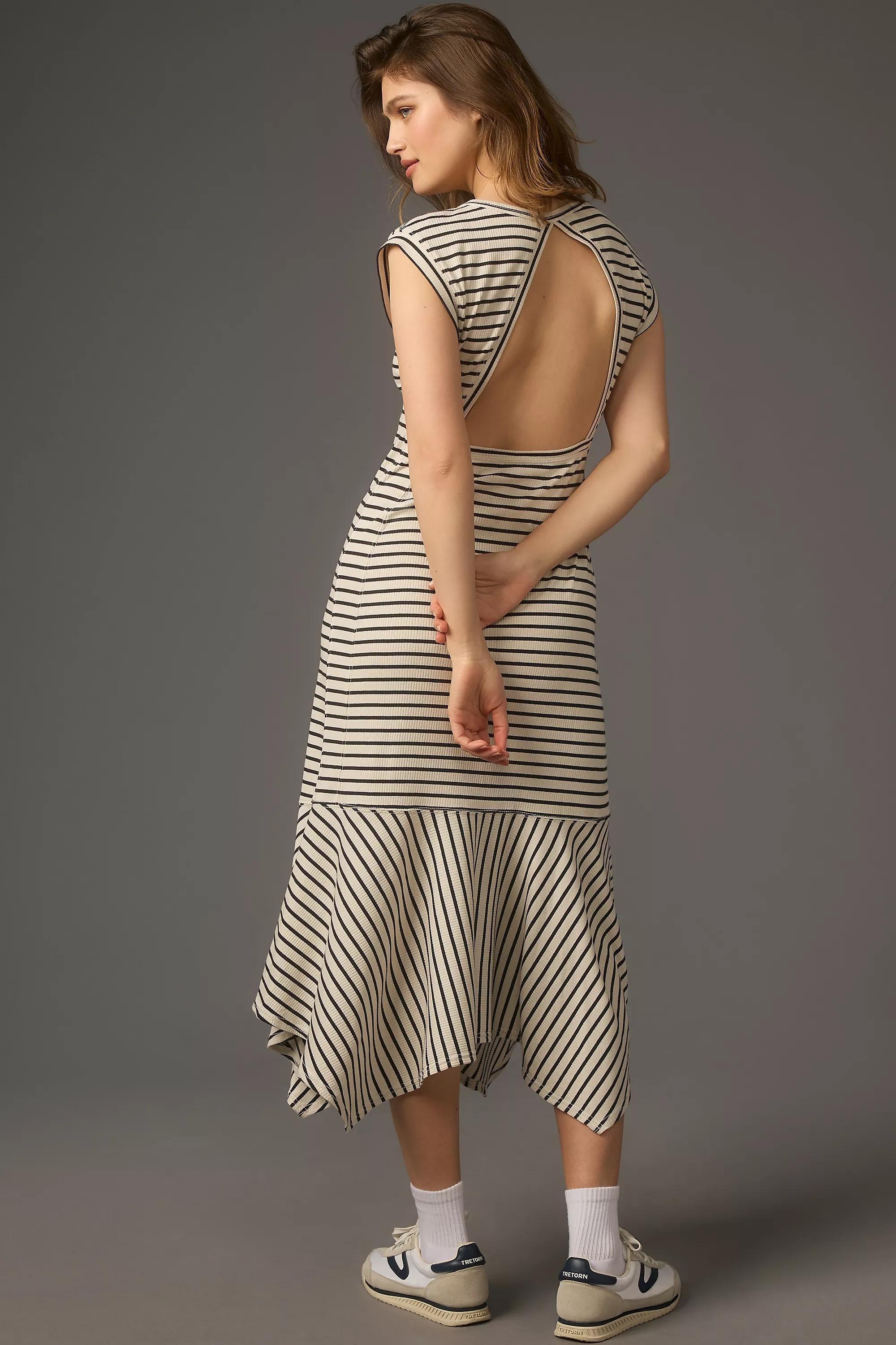 Anthropologie Striped Casual Maxi, Black, , large image number 2