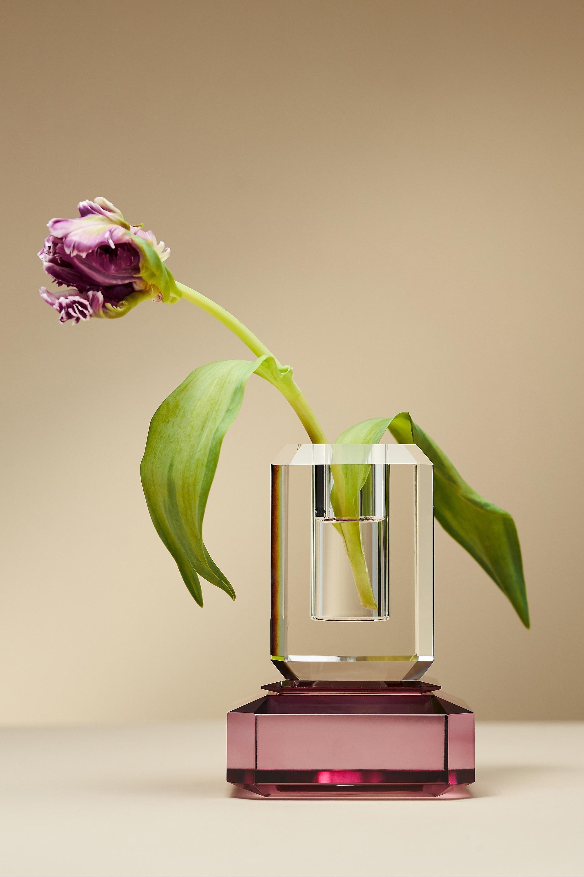 Cut Glass Vase, Purple, A501_0515, large image number 0