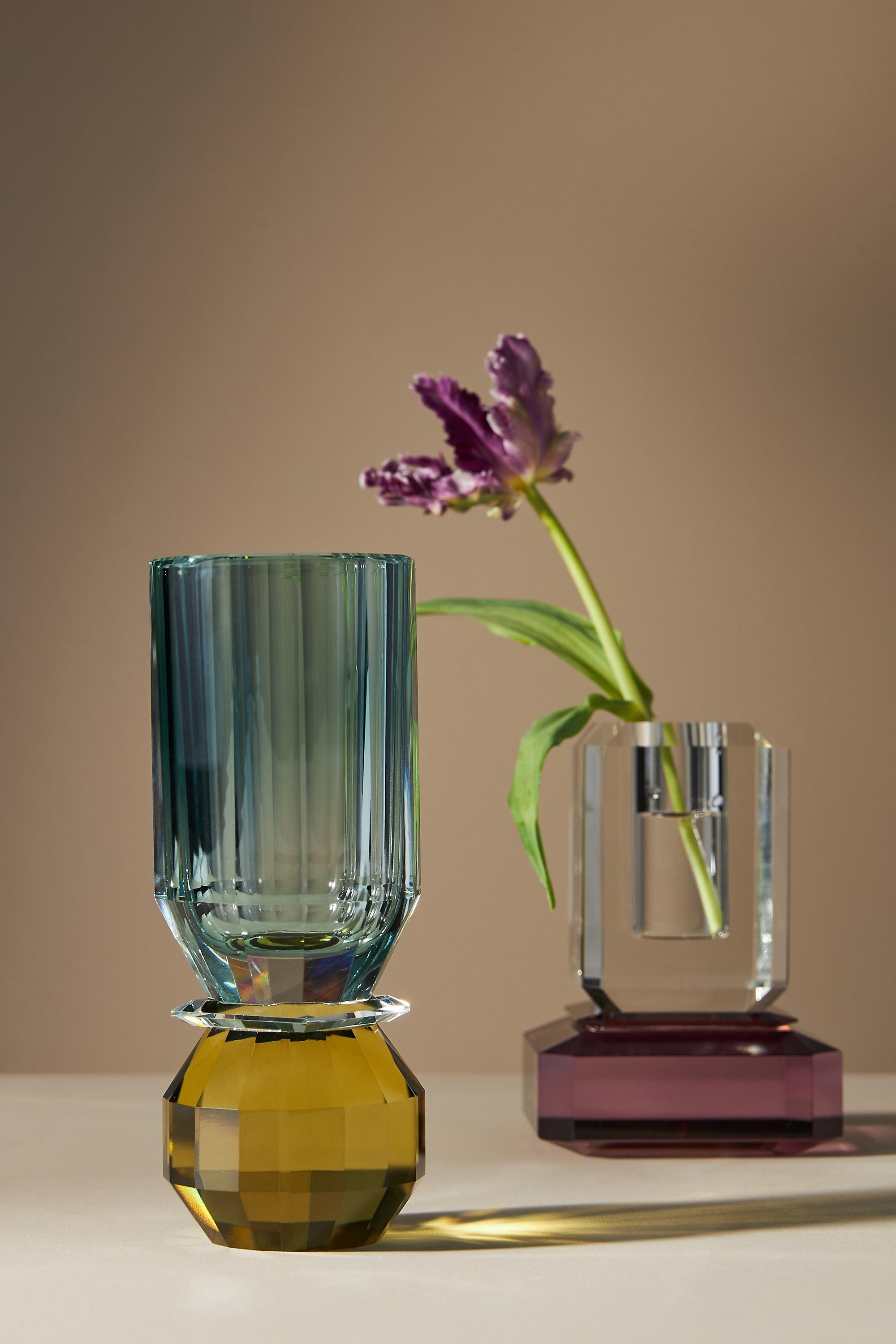 Cut Glass Vase, Purple, A501_0515, large image number 1