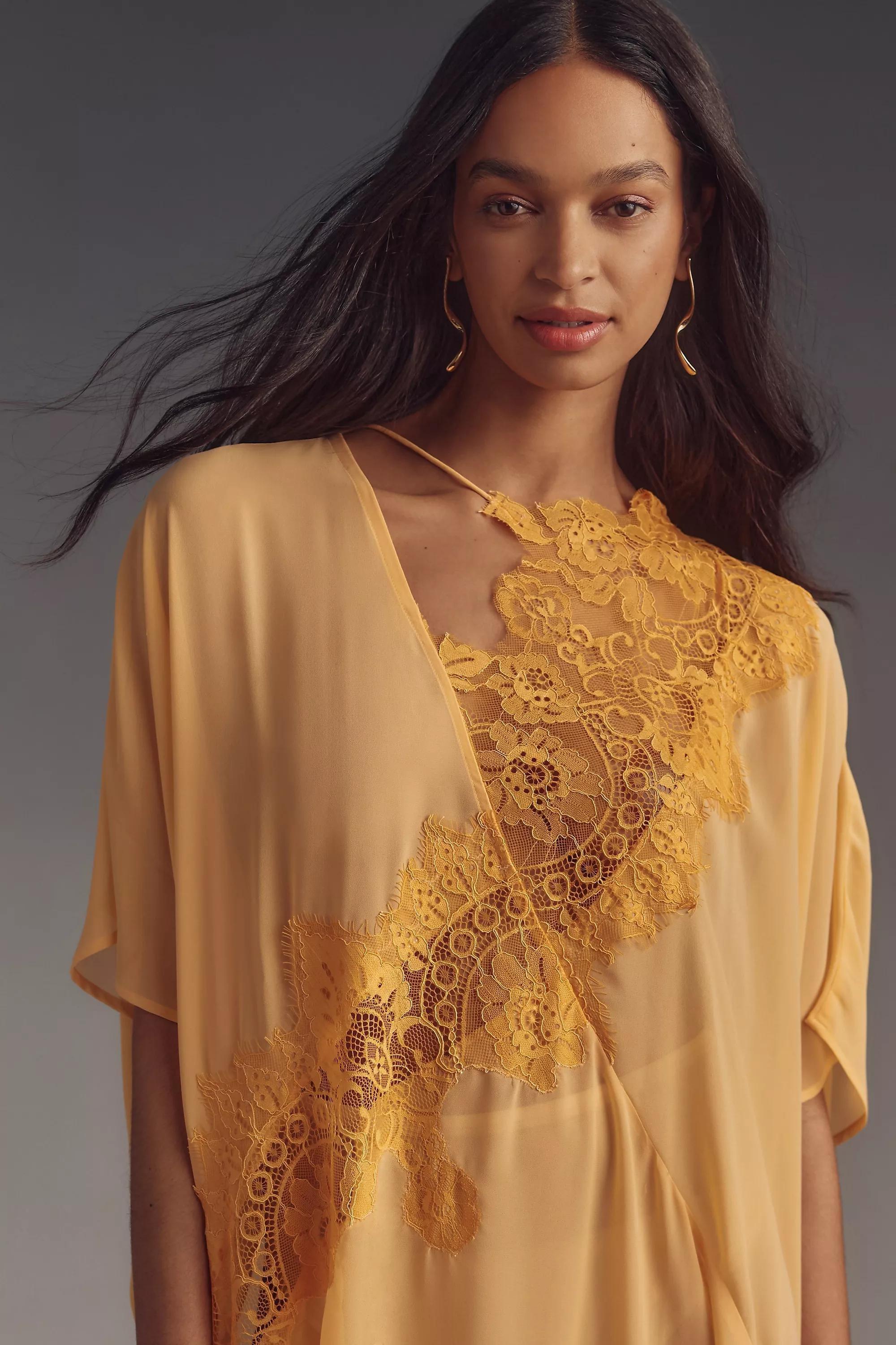Anthropologie Lace Details Tunics, Orange, A501_0089, large image number 2
