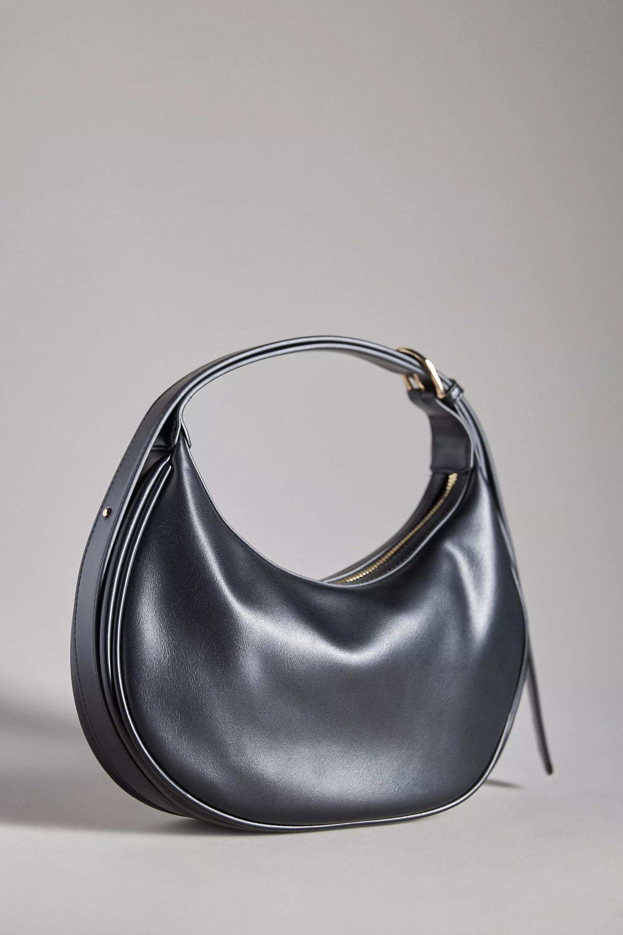 The Brea Faux Leather Shoulder Bag, Black, A501_0001, large image number 0