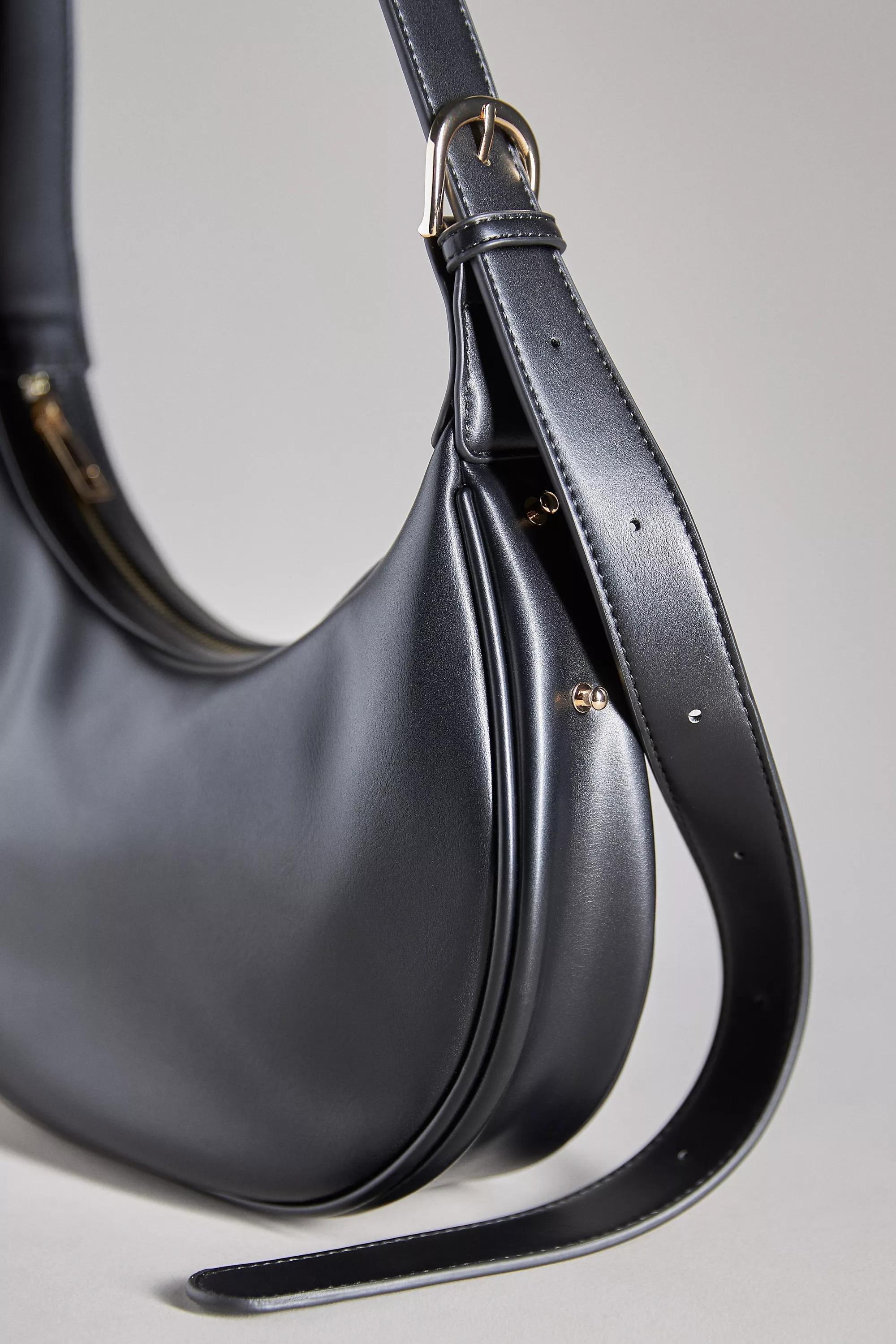 The Brea Faux Leather Shoulder Bag, Black, A501_0001, large image number 2