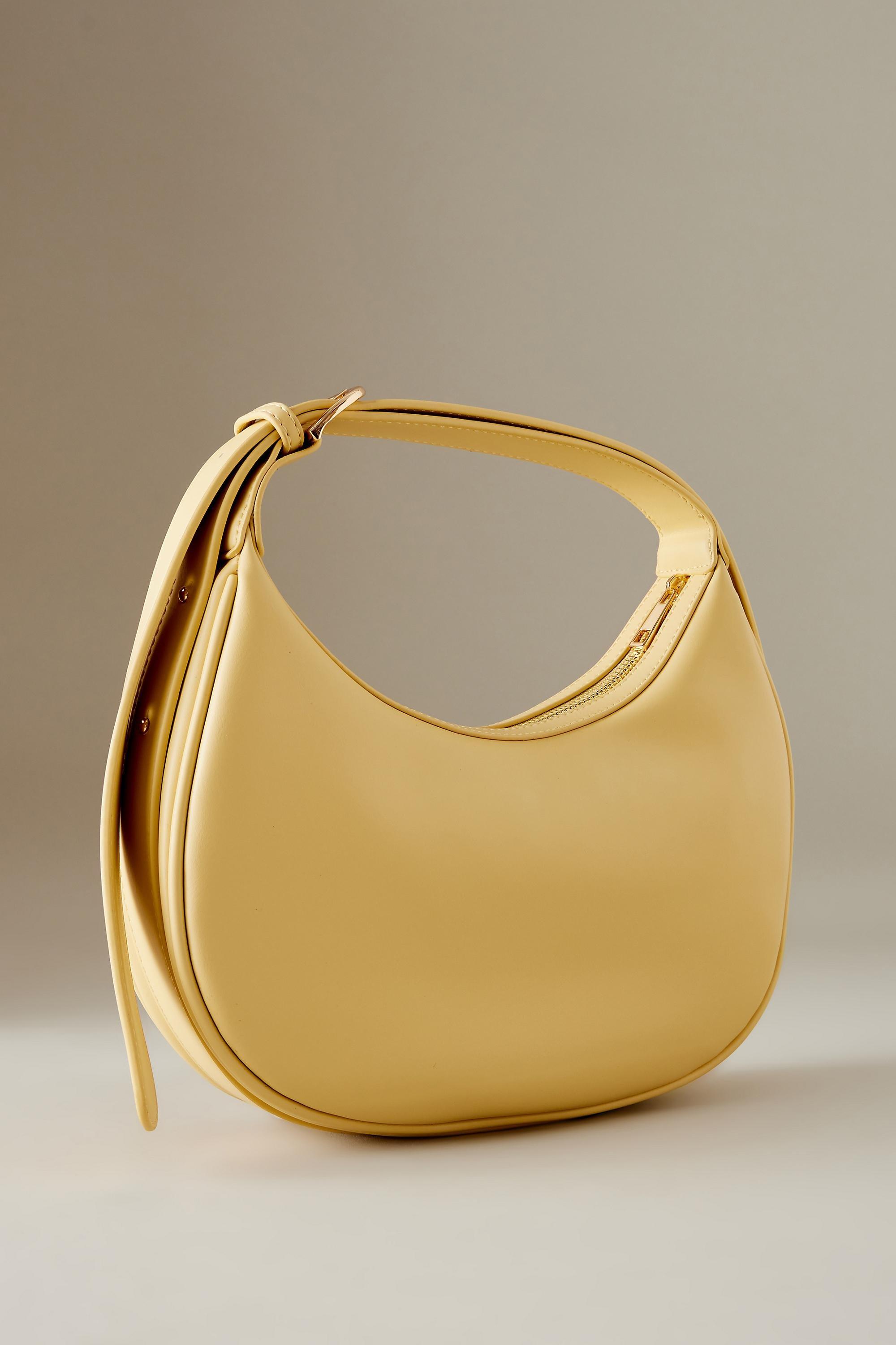The Brea Faux Leather Shoulder Bag, Yellow, A501_0270, large image number 2