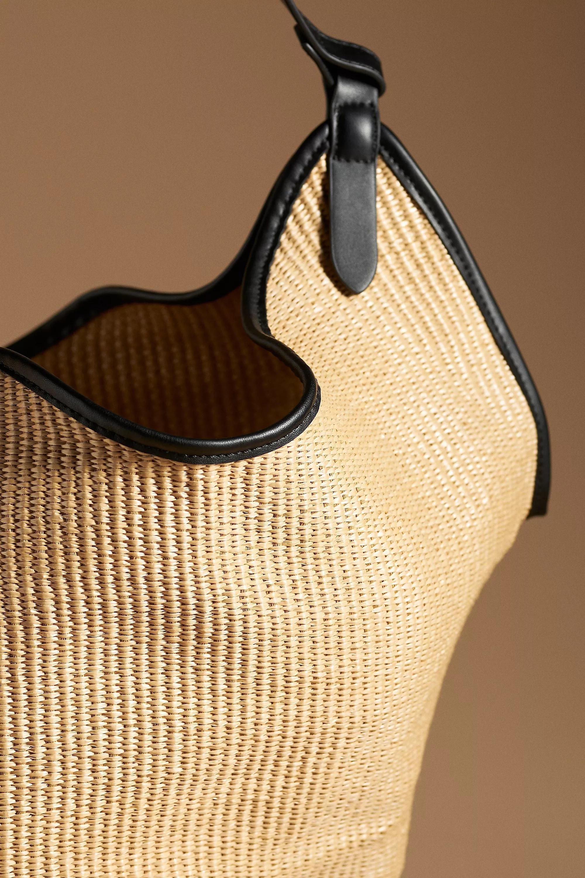 By Anthropologie Angular Bucket Tote Bag, Black, A501_0009, large image number 2