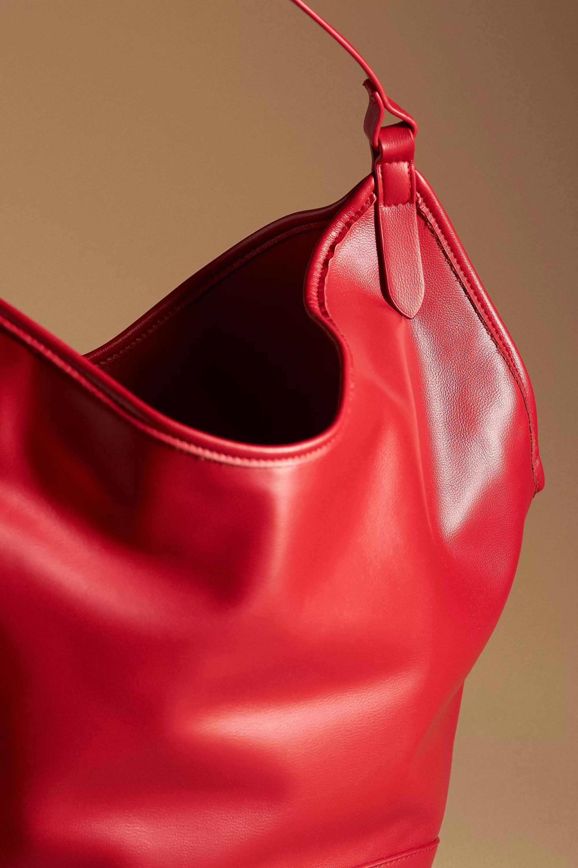 By Anthropologie Angular Bucket Tote Bag, Red, A501_0060, large image number 2