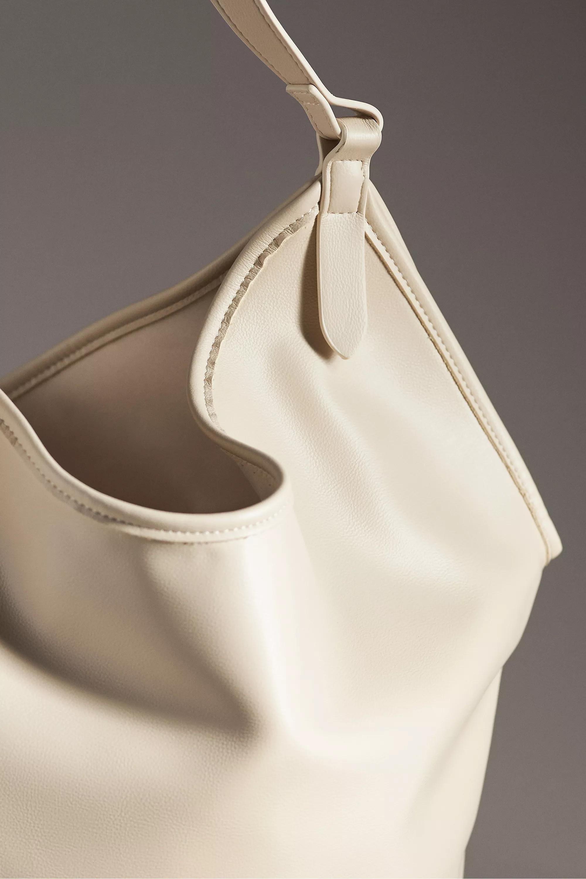 By Anthropologie Angular Bucket Tote Bag, White, A501_0850, large image number 2