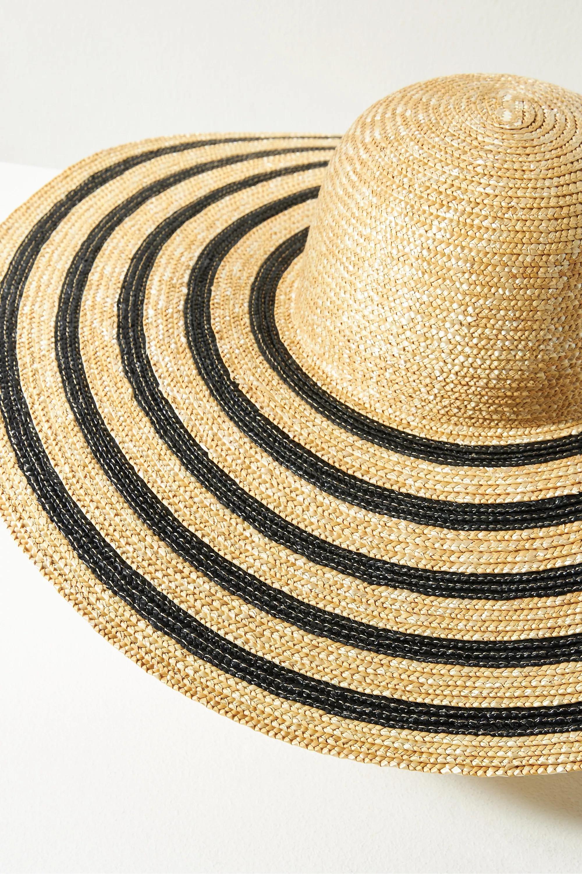 Wyeth Straw Stripe Floppy Hat, Beige, A501_0111, large image number 4