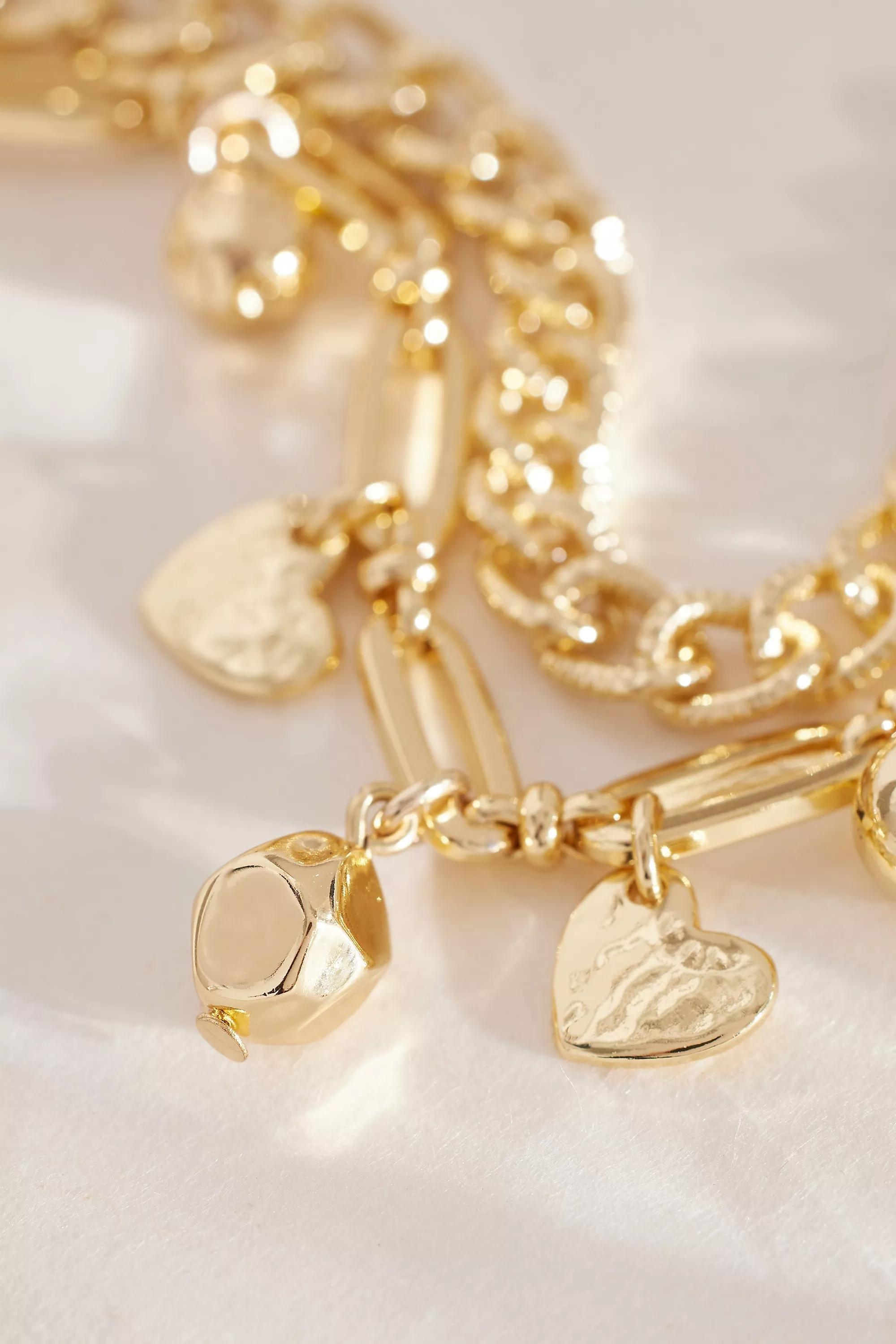 Uk Toggle Charm Bracelet, Gold, A501_0070, large image number 1