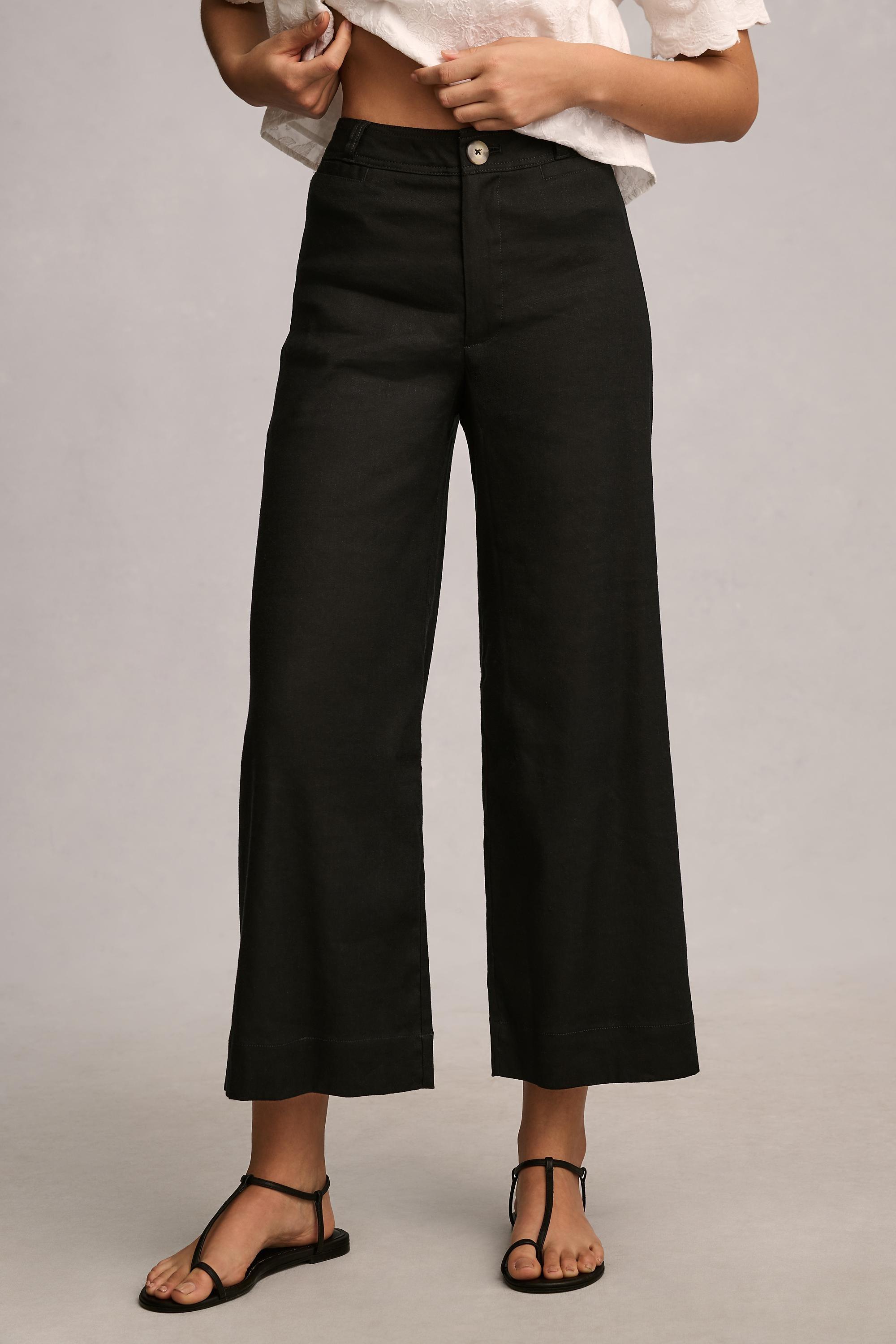 Maeve High-Rise Crop Trousers, Black, , large image number 1