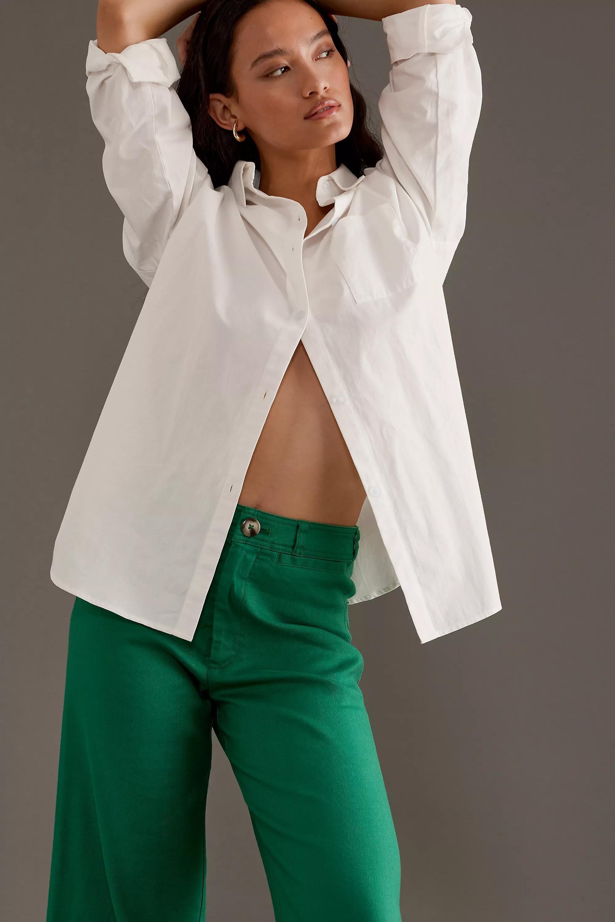 Maeve High-Rise Crop Trousers, Green, A501_0033, medium