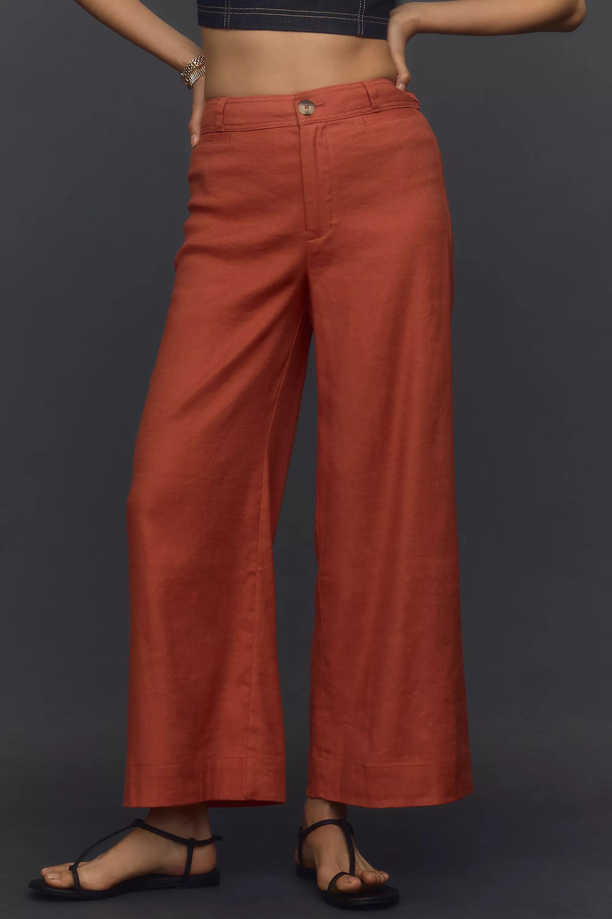 Maeve High-Rise Crop Trousers, Orange, , large image number 1