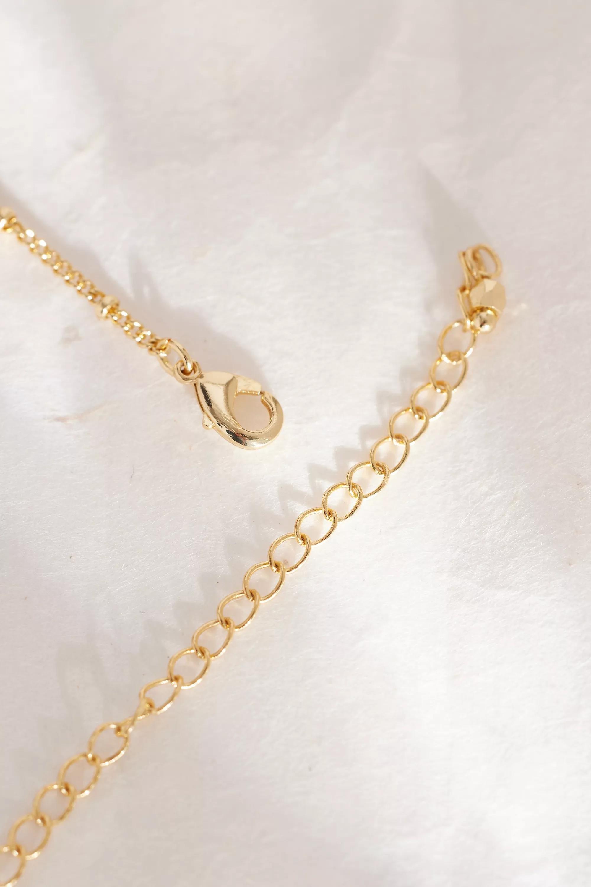 Gold-Plated Oversized Bubble Monogram Necklace, A, A501_0901, large image number 2