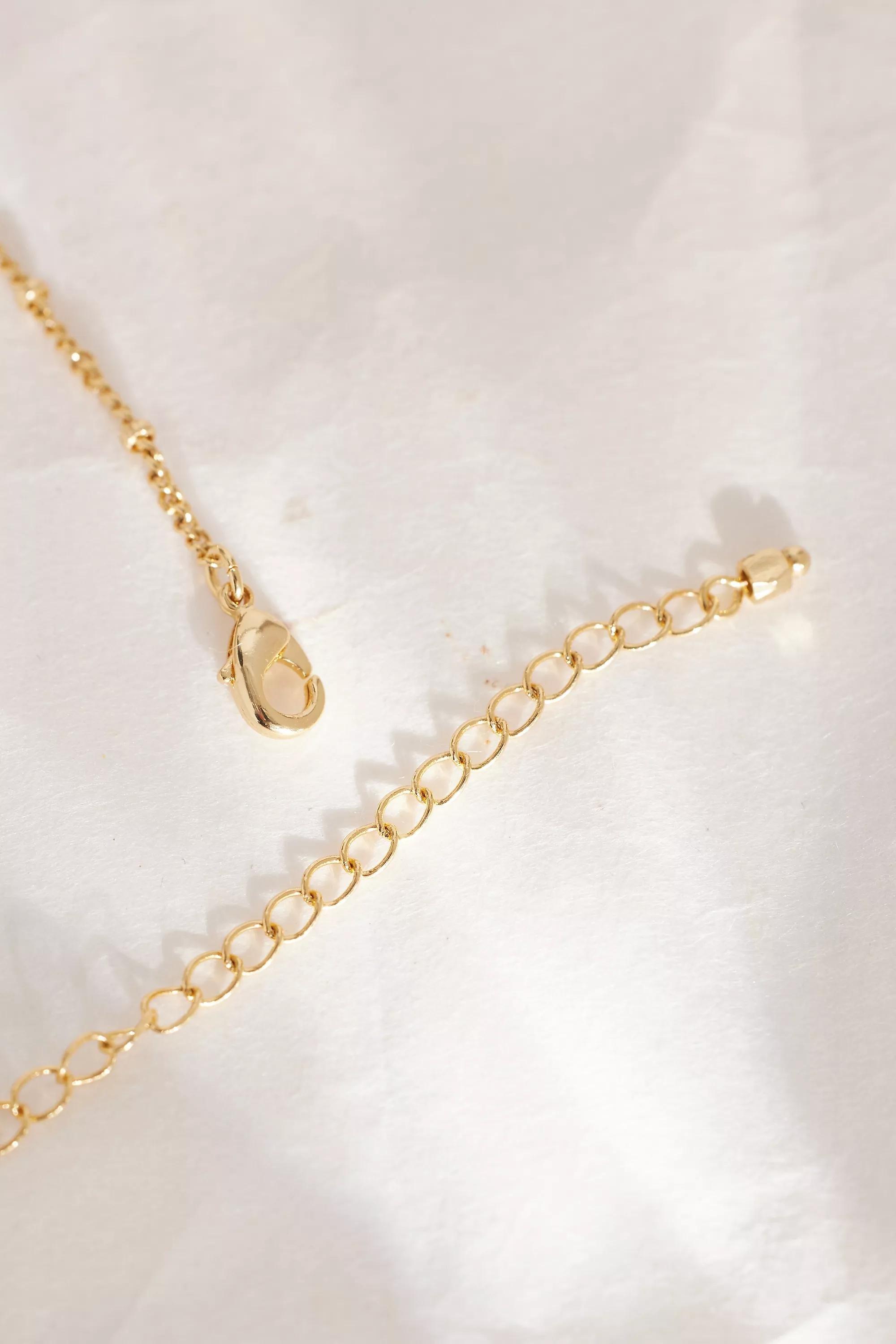 Gold-Plated Oversized Bubble Monogram Necklace, G, A501_0907, large image number 2