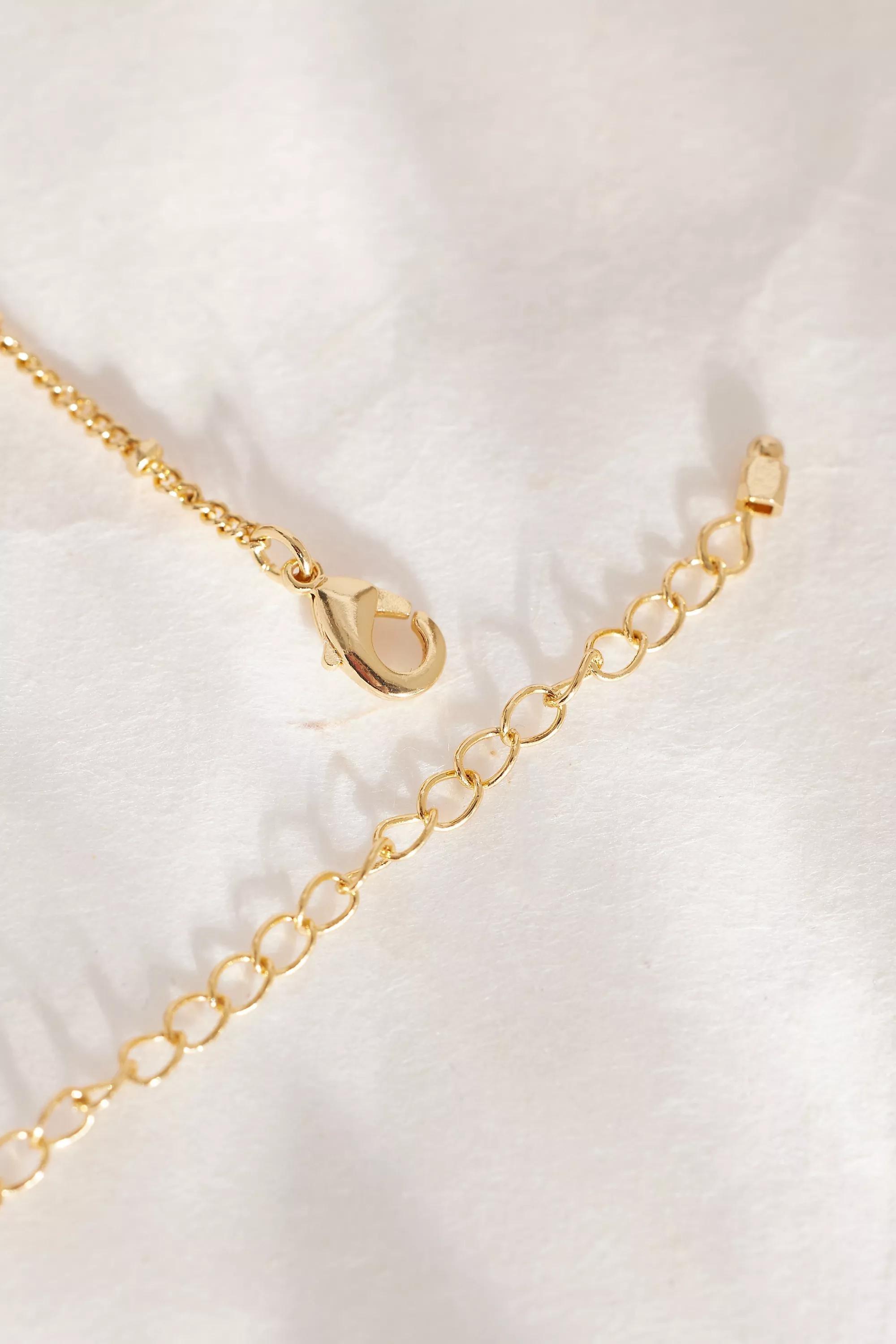 Gold-Plated Oversized Bubble Monogram Necklace, S, A501_0919, large image number 2