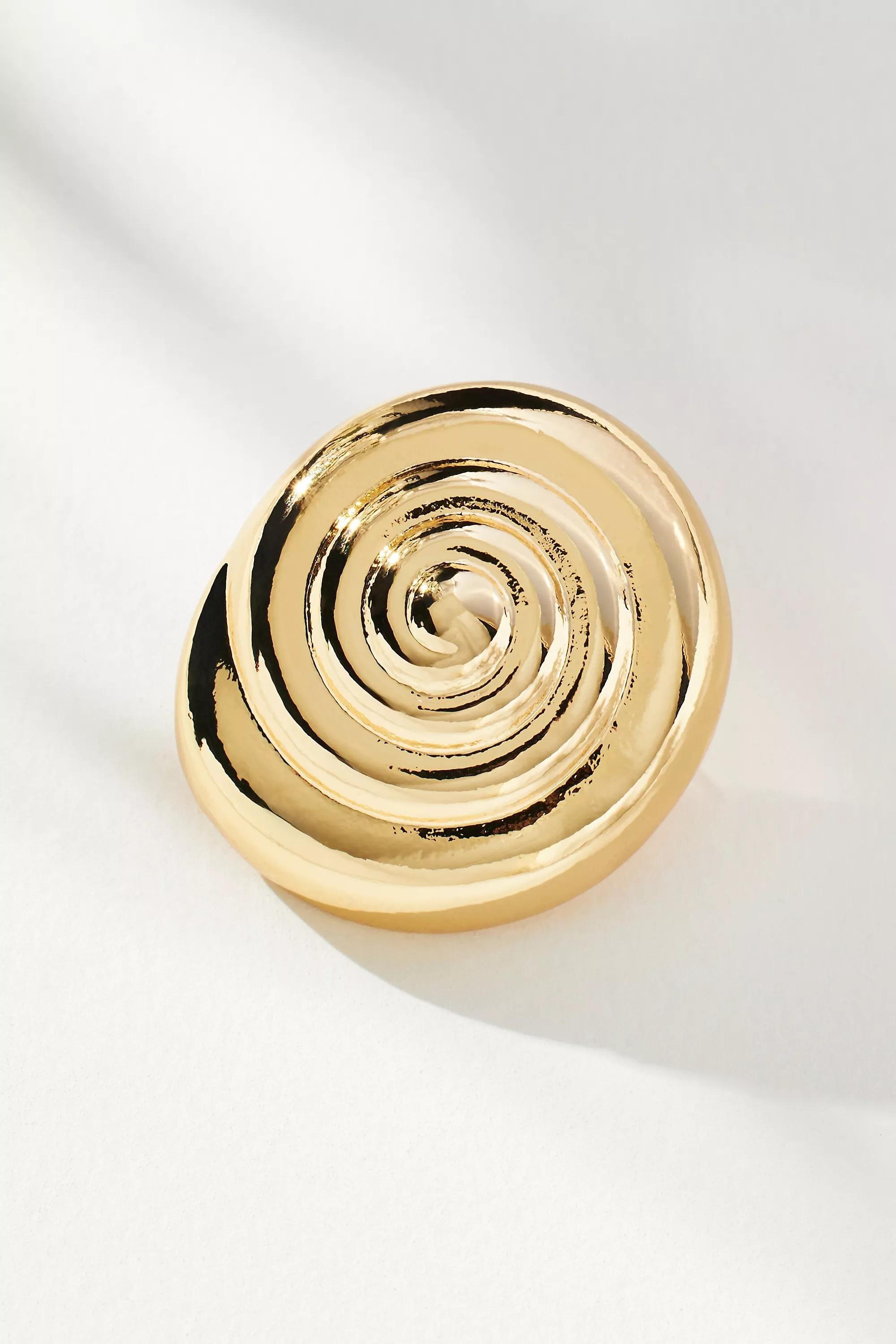 Spiral Post Stud Earrings, Gold, A501_0070, large image number 1