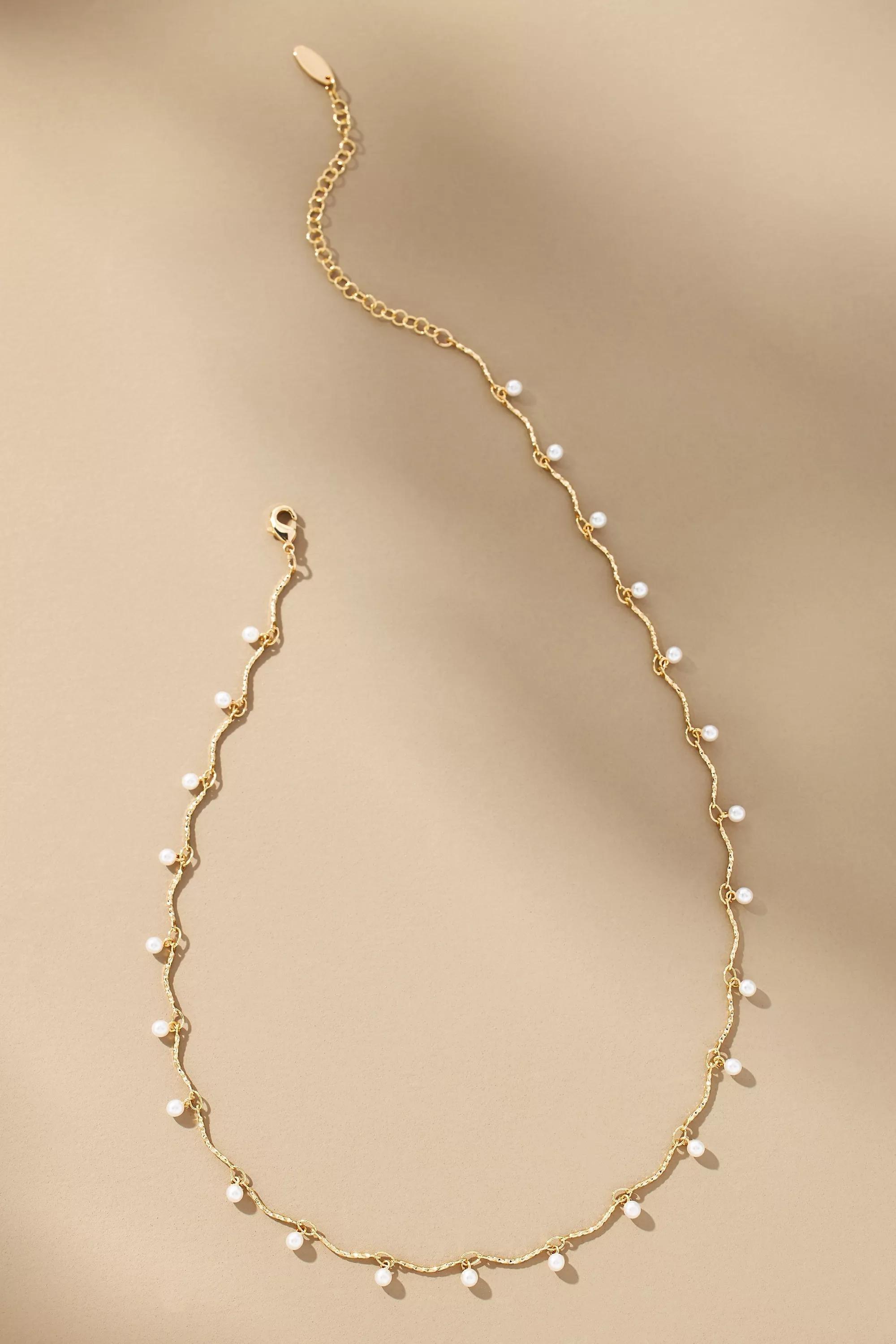 Anthropologie Drippy Crystal Necklace, A501_0017, large image number 0