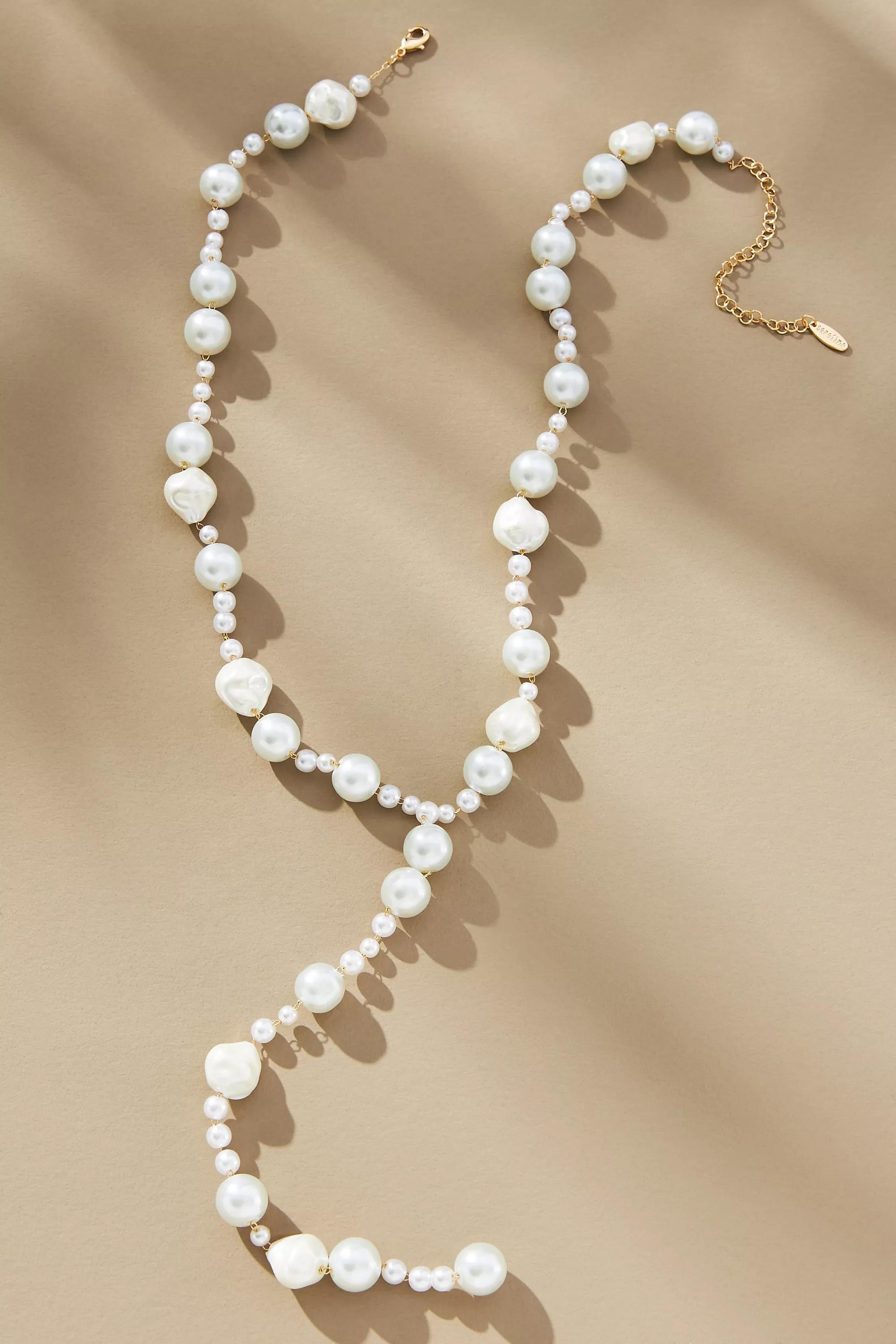 All Over Pearl Necklace, Pearl, A501_0017, large image number 0